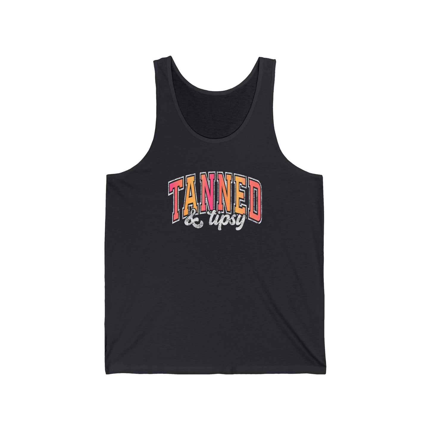 Tanned & Tipsy Tank Top - Fun Summer Vacation Design - Goateez Style