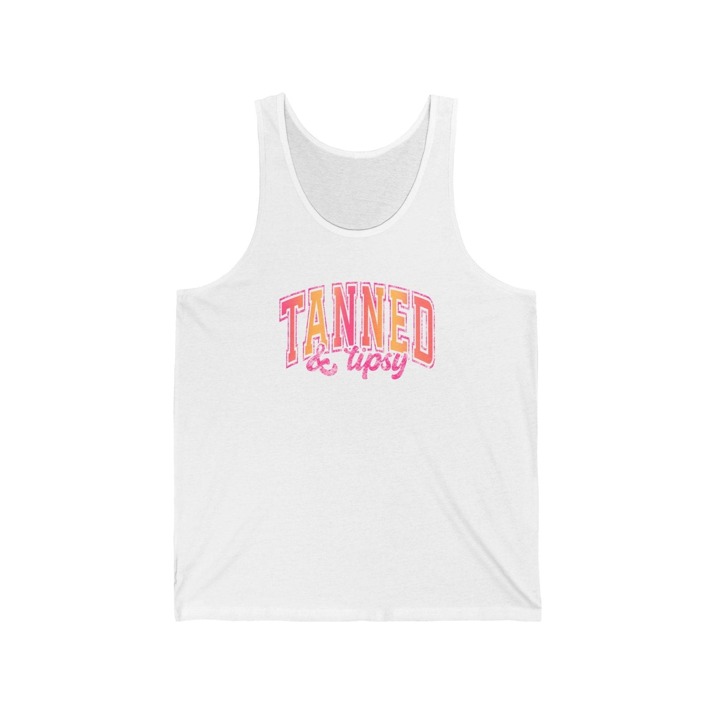 Tanned & Tipsy Tank Top - Fun Summer Vacation Design - Goateez Style