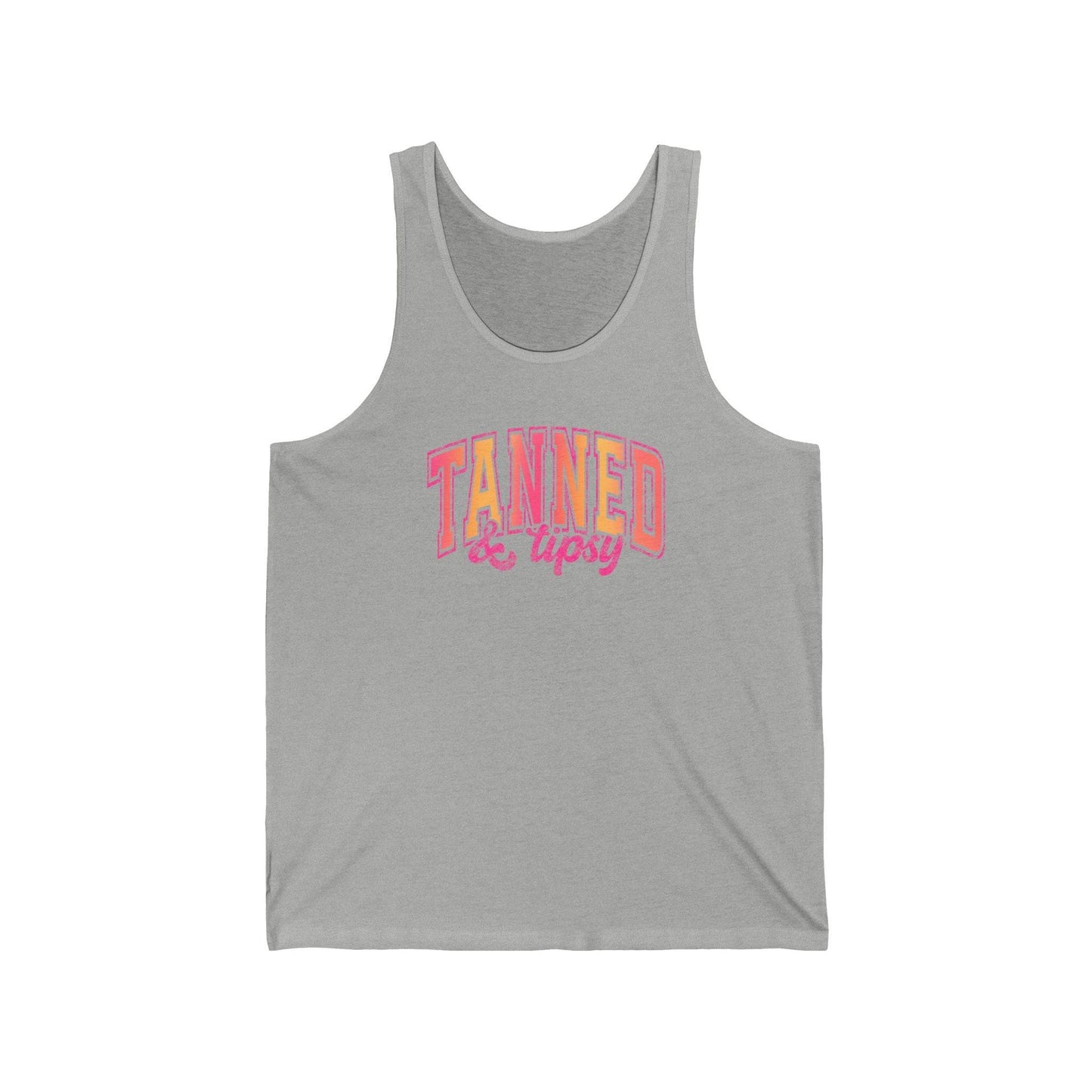 Tanned & Tipsy Tank Top - Fun Summer Vacation Design - Goateez Style