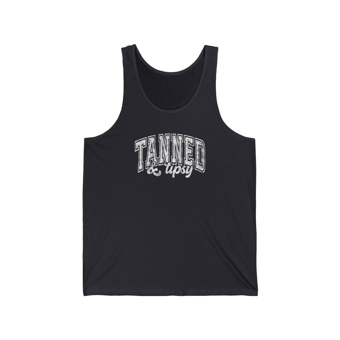 Tanned & Tipsy Tank Top - Summer Fun Design - Goateez Style