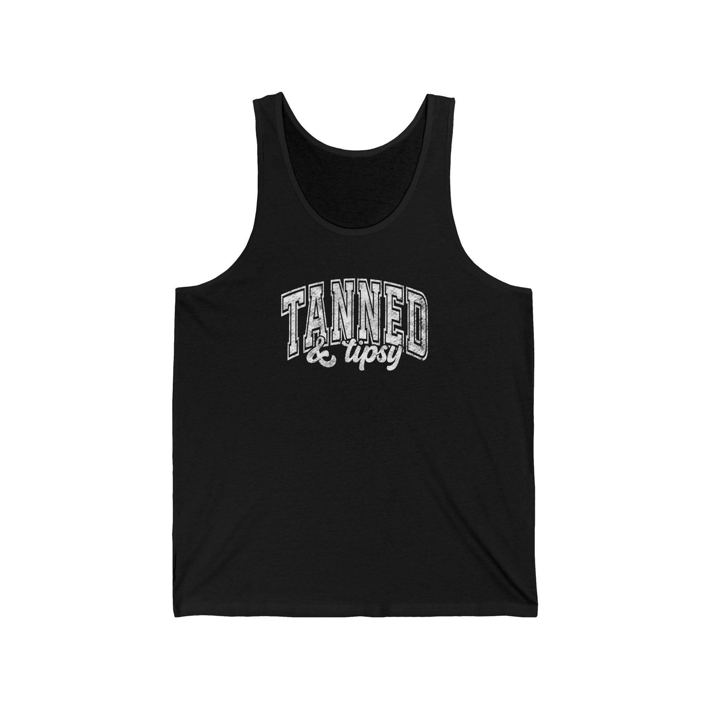 Tanned & Tipsy Tank Top - Summer Fun Design - Goateez Style