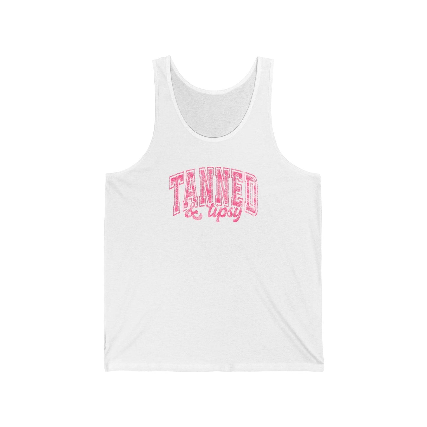 Tanned & Tipsy Tank Top - Summer Fun Design - Goateez Style