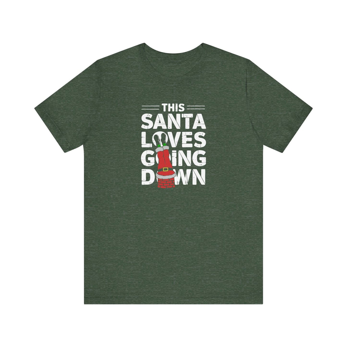 This Santa Loves Going Down T-Shirt - Funny Christmas Graphic Tee - Goateez Style