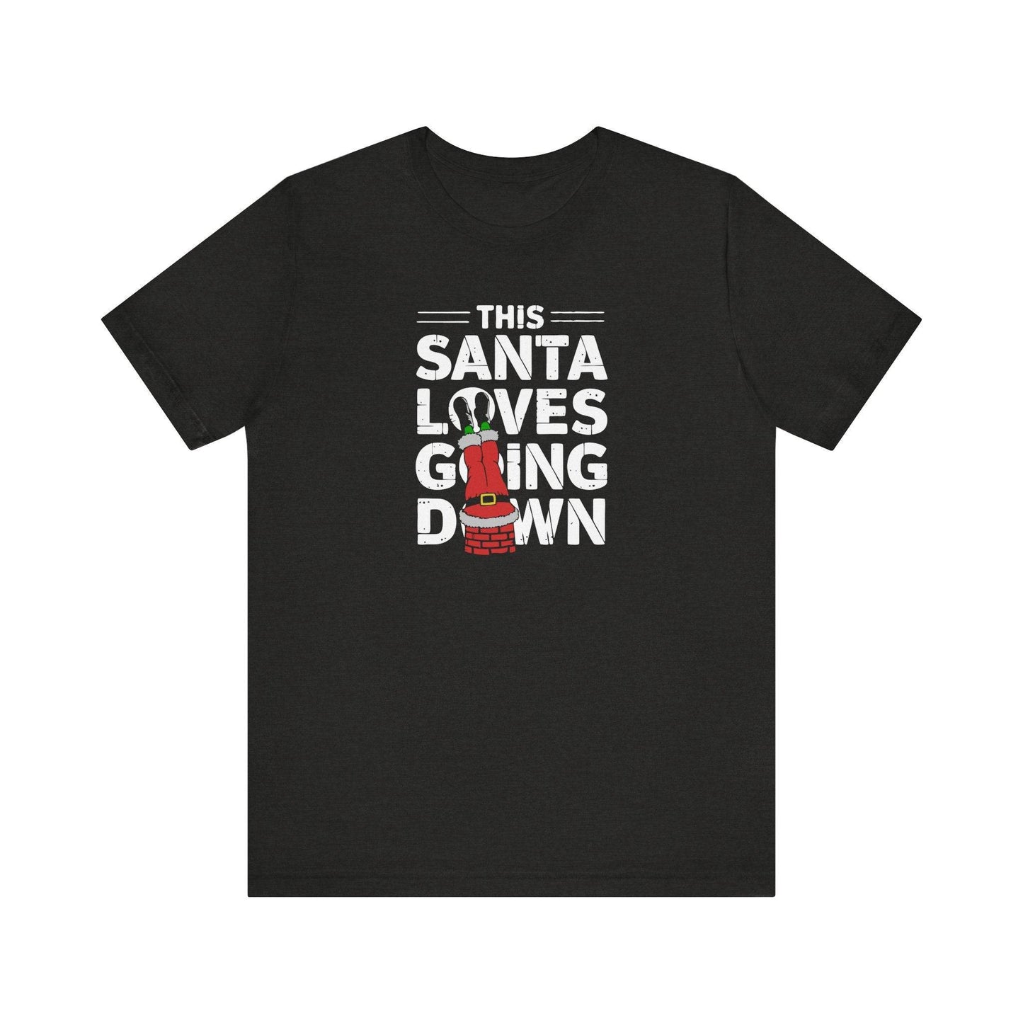 This Santa Loves Going Down T-Shirt - Funny Christmas Graphic Tee - Goateez Style