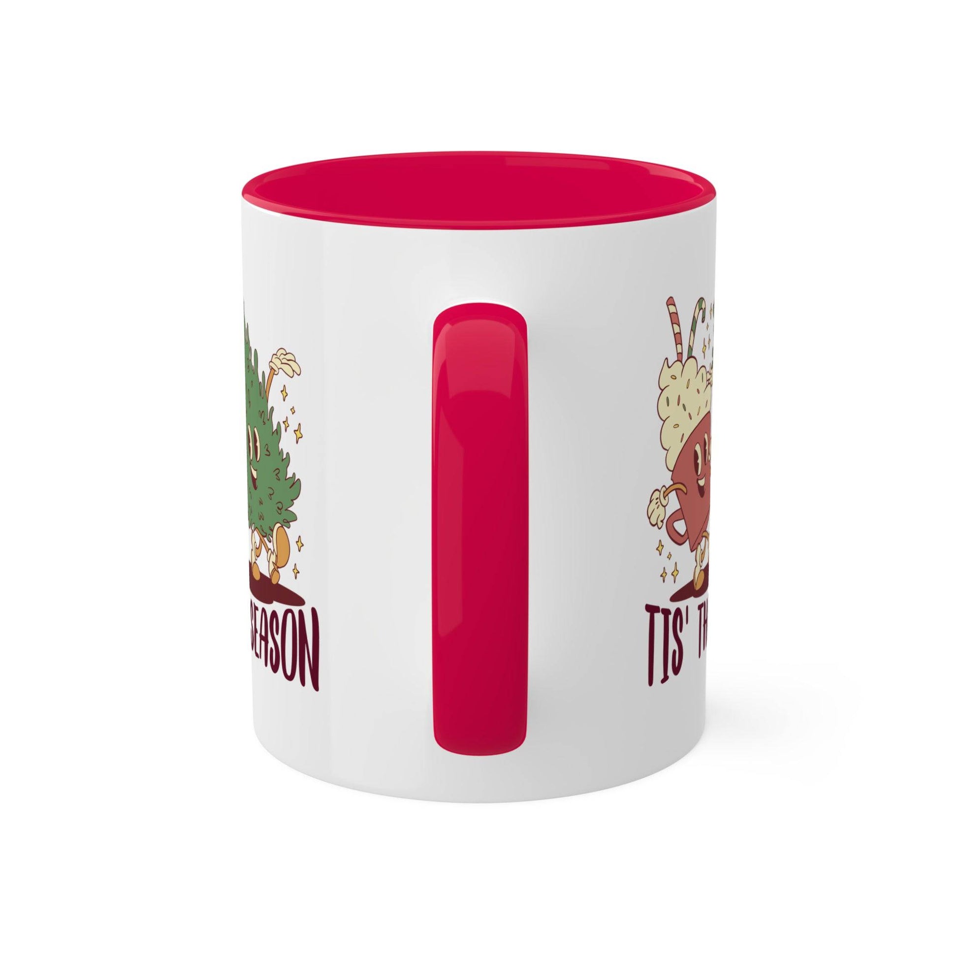 Tis the Season Coffee Mug - Festive Christmas Tree & Hot Cocoa Design - Goateez Style