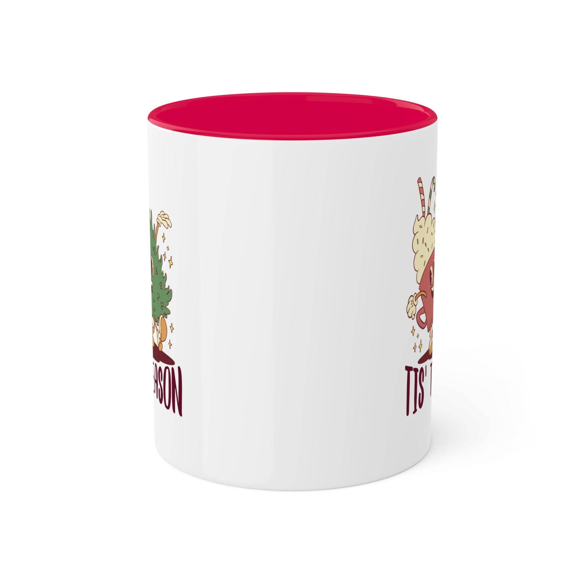Tis the Season Coffee Mug - Festive Christmas Tree & Hot Cocoa Design - Goateez Style