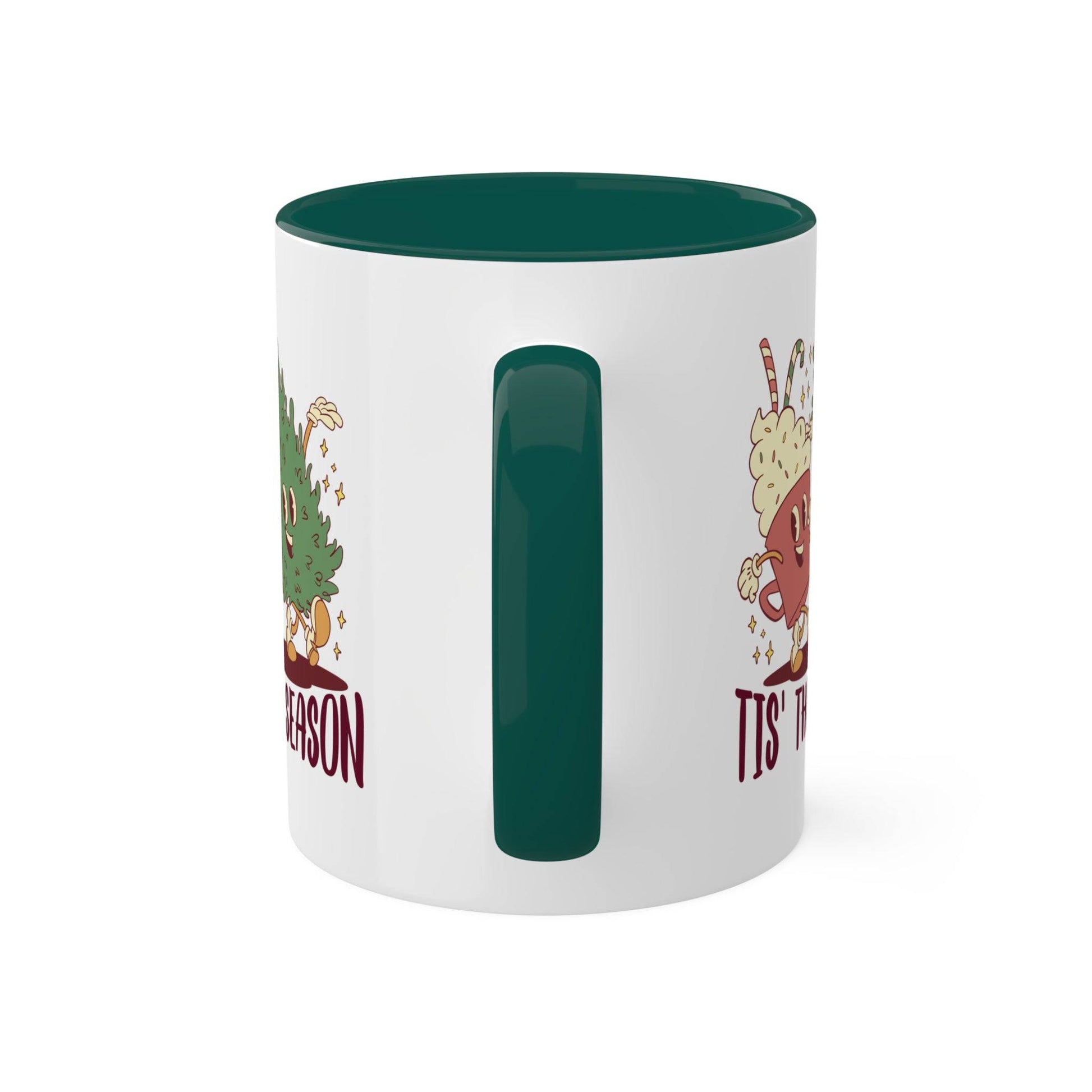 Tis the Season Coffee Mug - Festive Christmas Tree & Hot Cocoa Design - Goateez Style