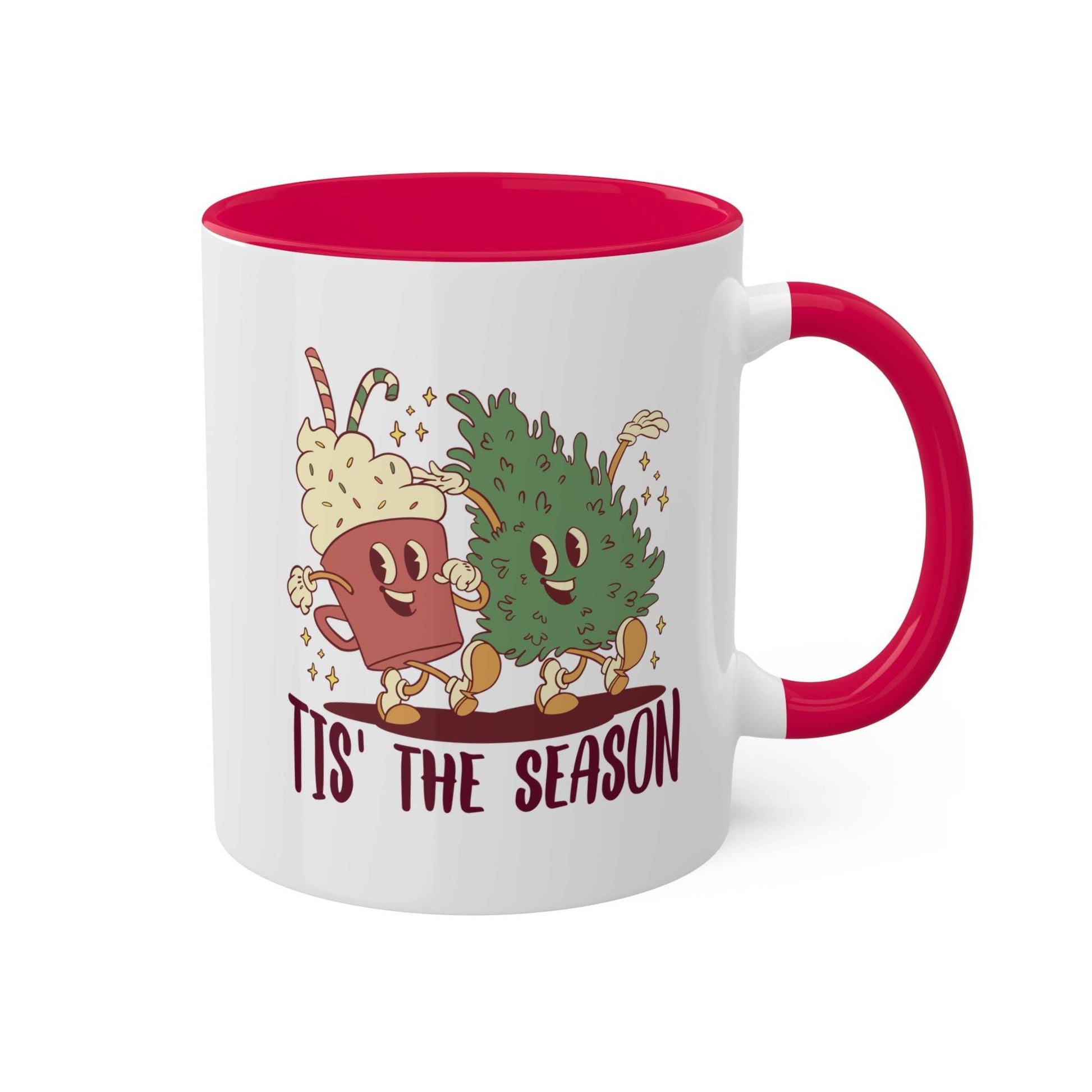 Tis the Season Coffee Mug - Festive Christmas Tree & Hot Cocoa Design - Goateez Style