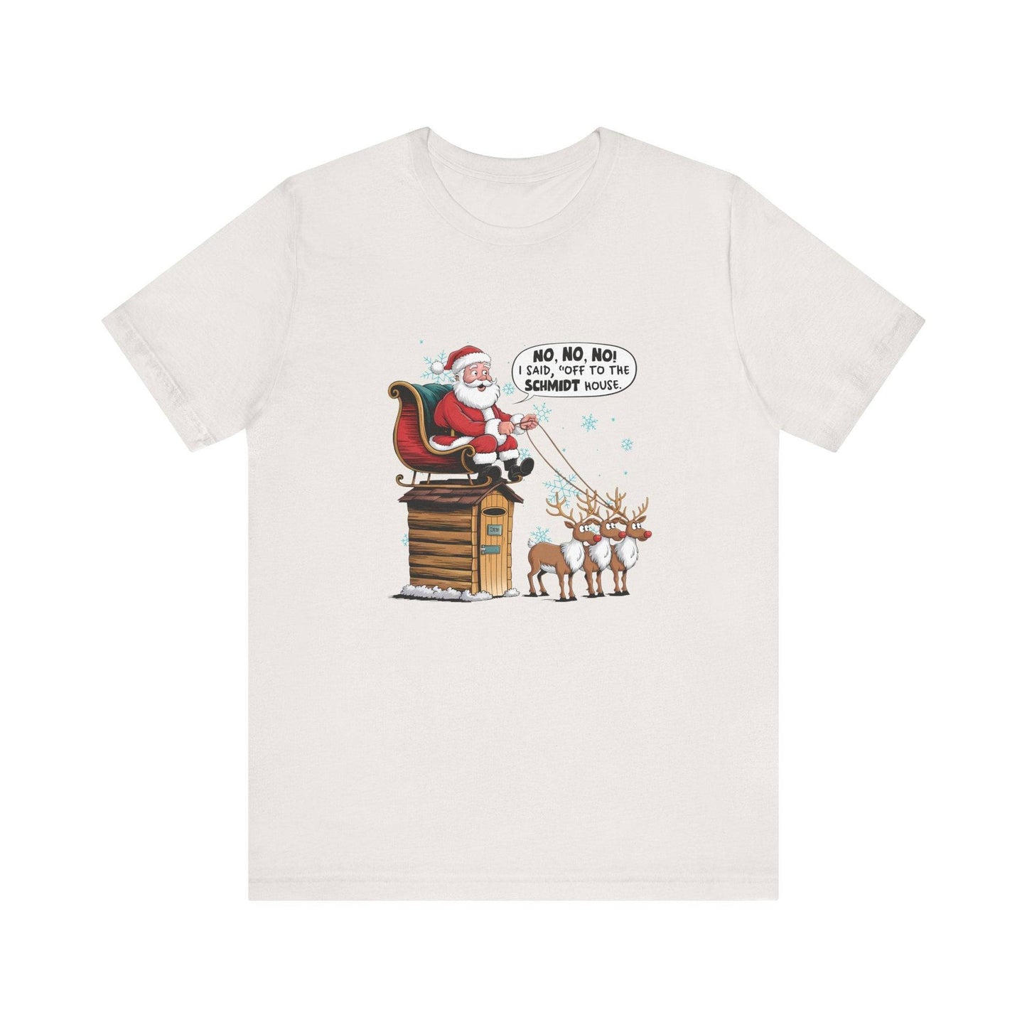 Title: Off to the Schmidt House Funny Santa Sweatshirt - Christmas Humor - Goateez Style