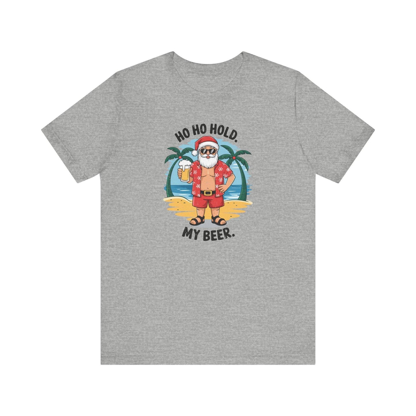 Tropical Santa T-Shirt - Funny Christmas Vacation Design - Beach Holiday Tee - Goateez Style