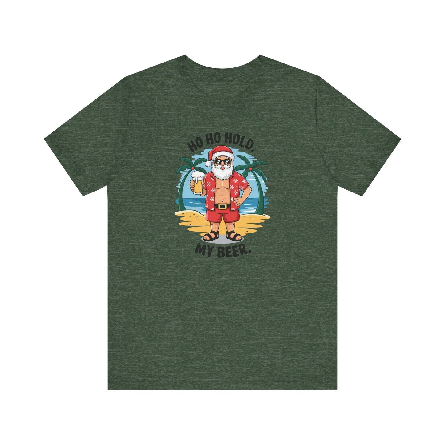 Tropical Santa T-Shirt - Funny Christmas Vacation Design - Beach Holiday Tee - Goateez Style