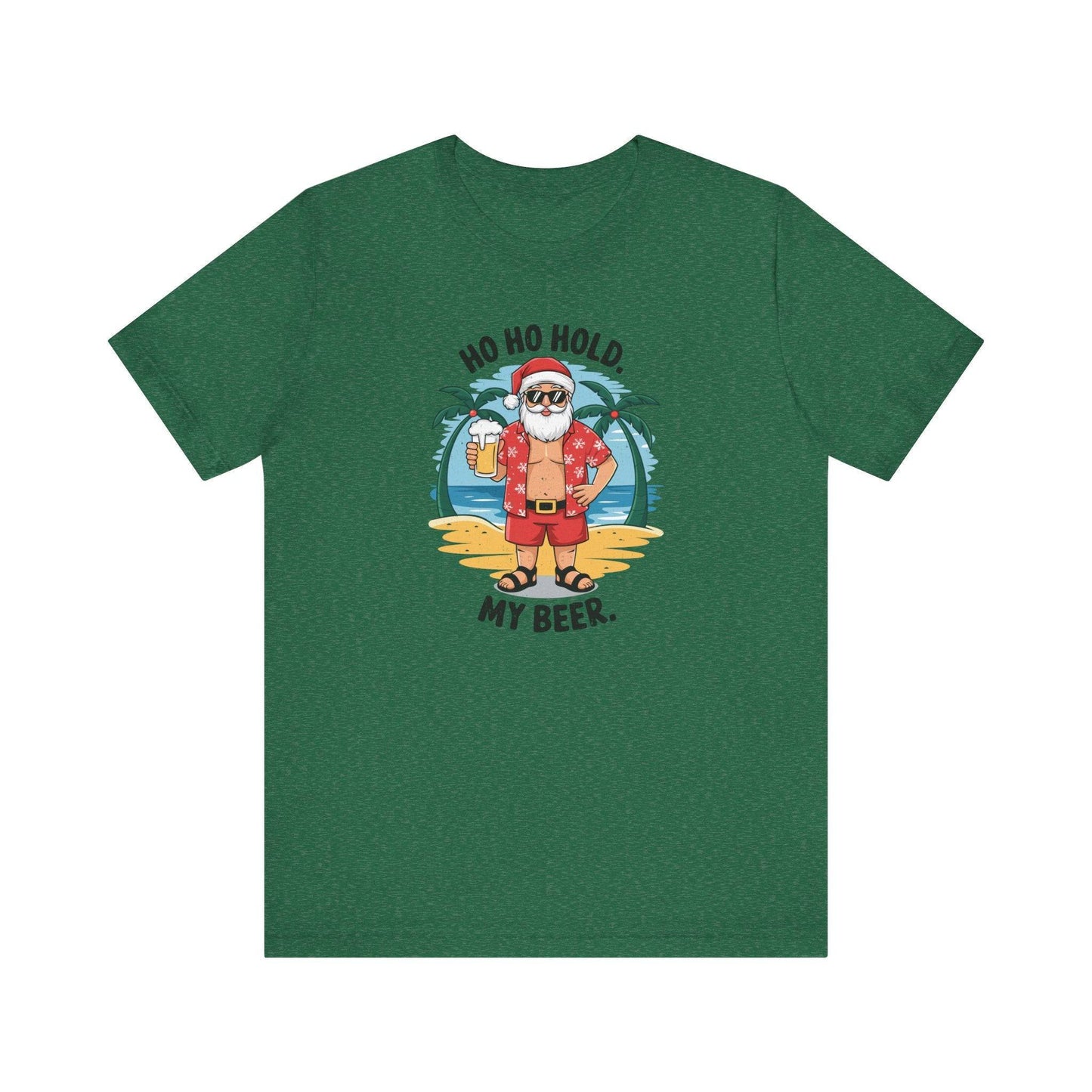 Tropical Santa T-Shirt - Funny Christmas Vacation Design - Beach Holiday Tee - Goateez Style