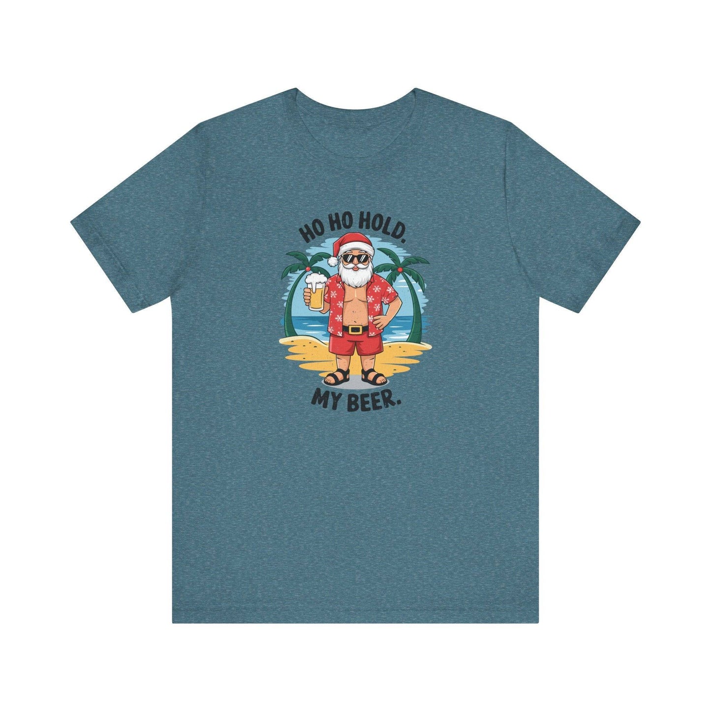 Tropical Santa T-Shirt - Funny Christmas Vacation Design - Beach Holiday Tee - Goateez Style