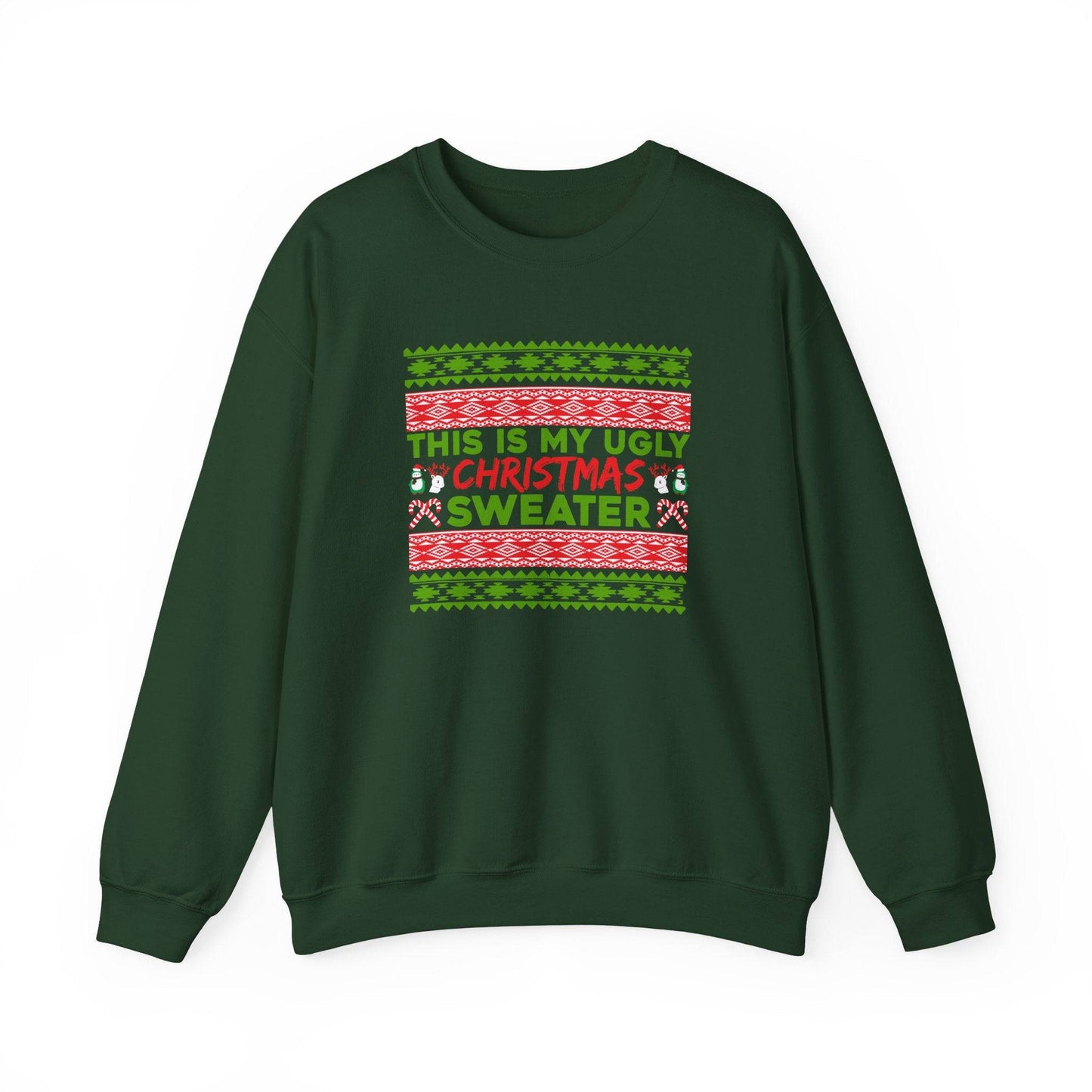 Ugly Christmas Sweater Sweatshirt - Funny Holiday Sweater for Parties - Goateez Style