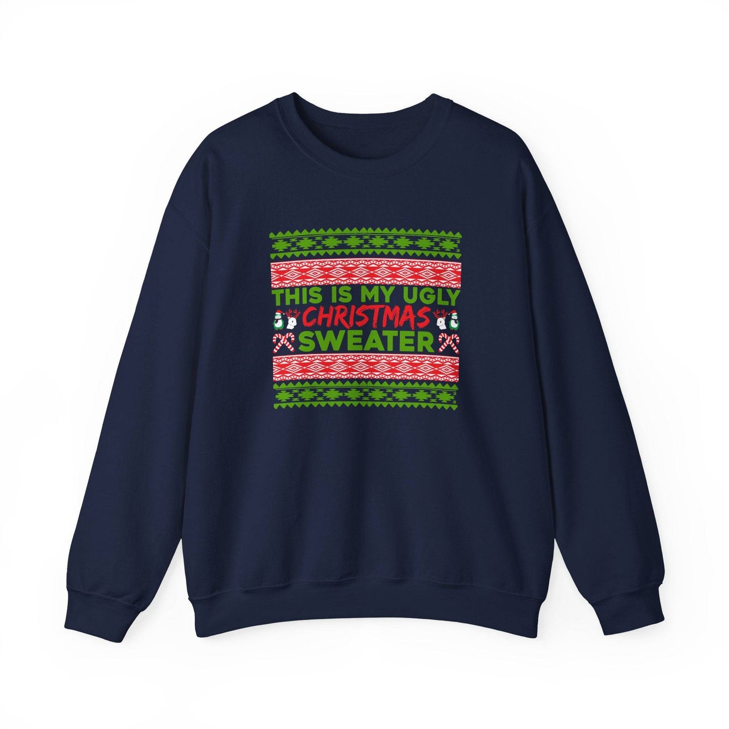 Ugly Christmas Sweater Sweatshirt - Funny Holiday Sweater for Parties - Goateez Style