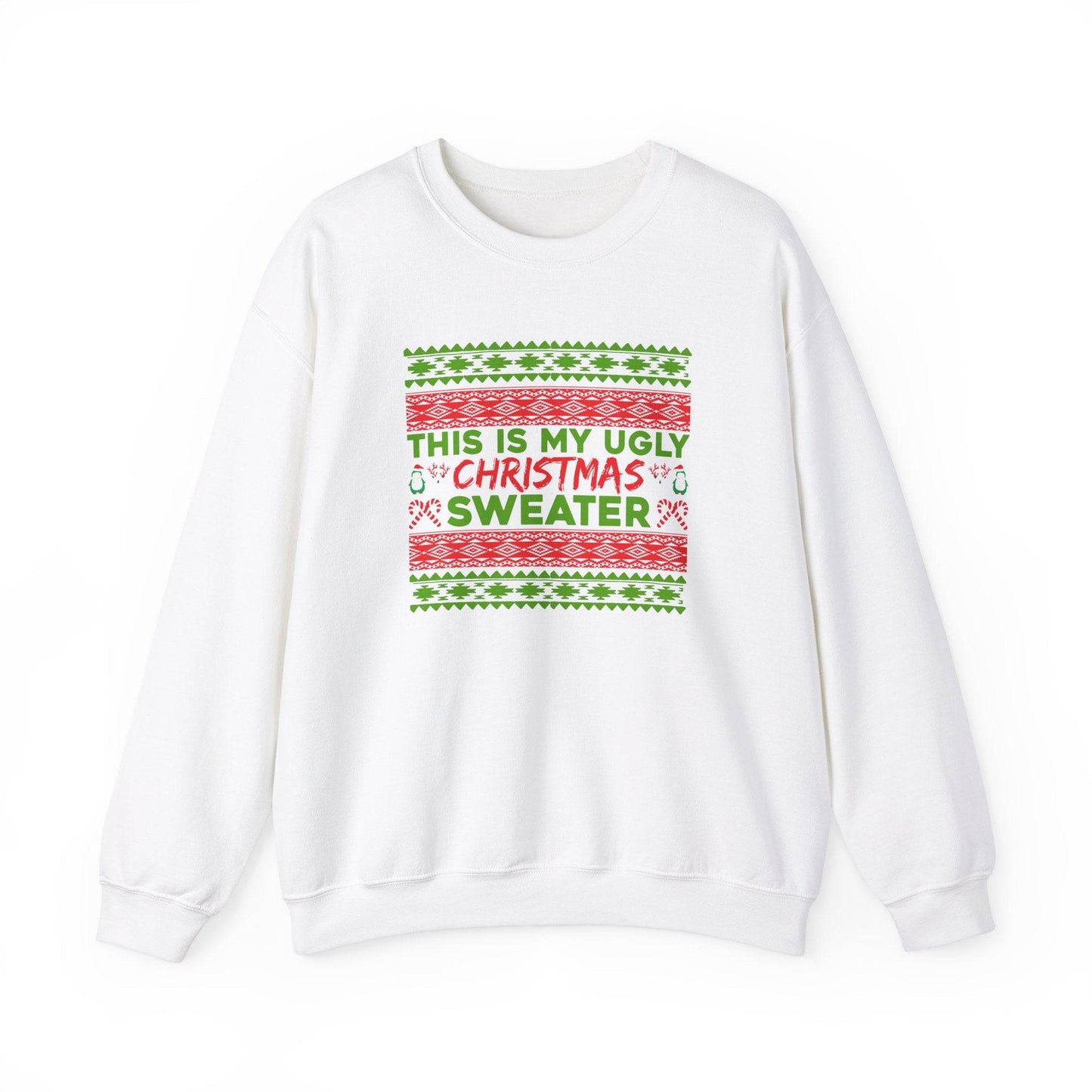 Ugly Christmas Sweater Sweatshirt - Funny Holiday Sweater for Parties - Goateez Style