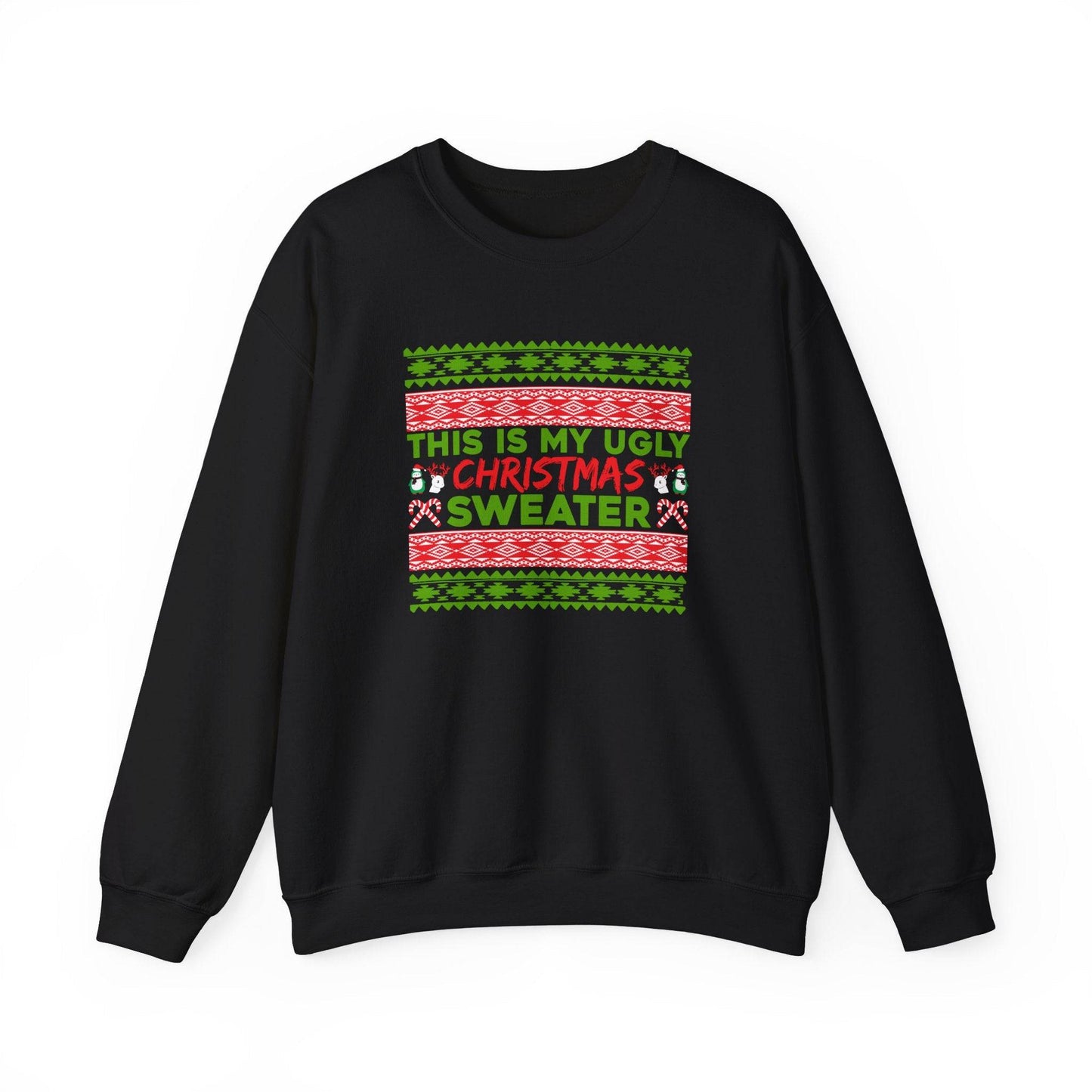 Ugly Christmas Sweater Sweatshirt - Funny Holiday Sweater for Parties - Goateez Style