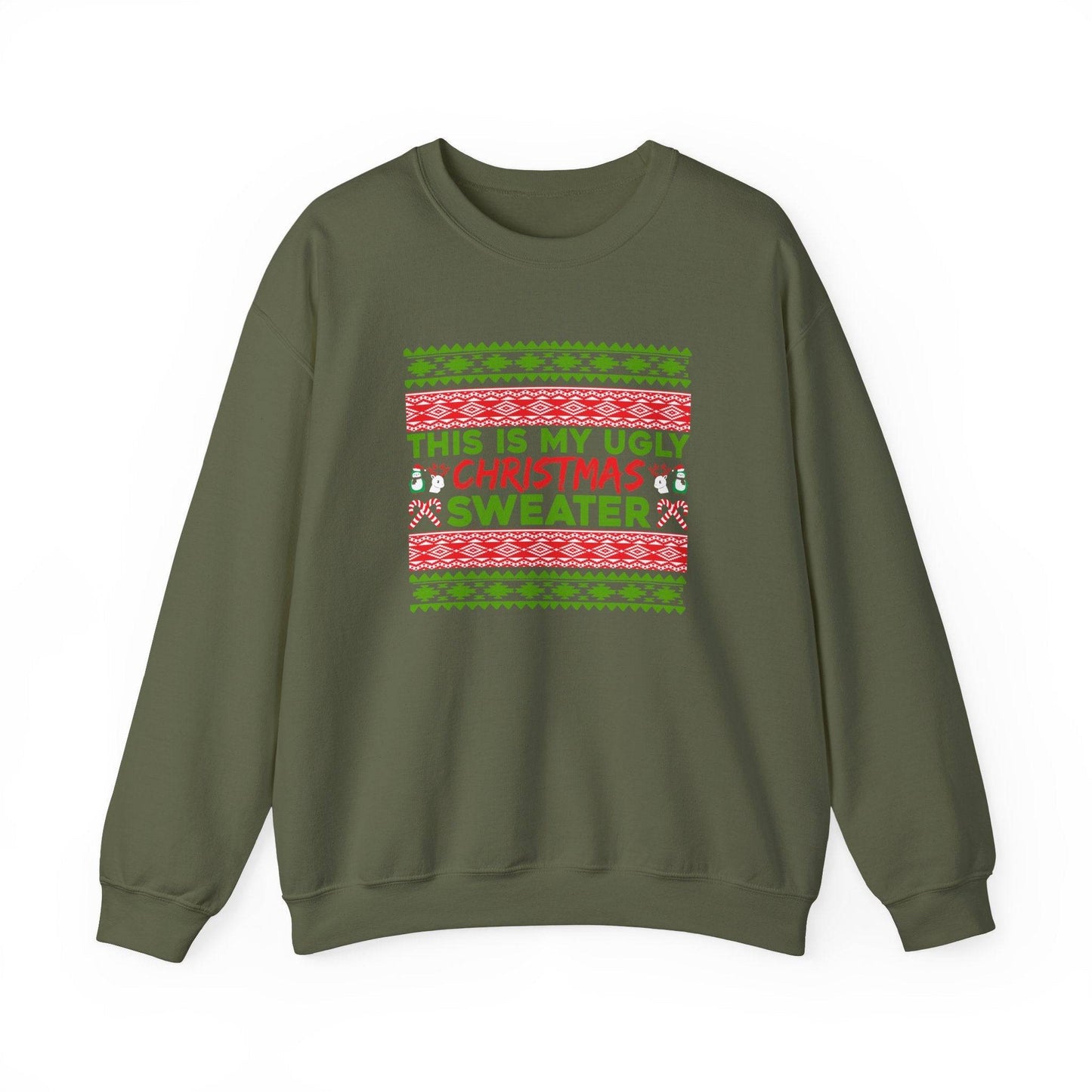 Ugly Christmas Sweater Sweatshirt - Funny Holiday Sweater for Parties - Goateez Style