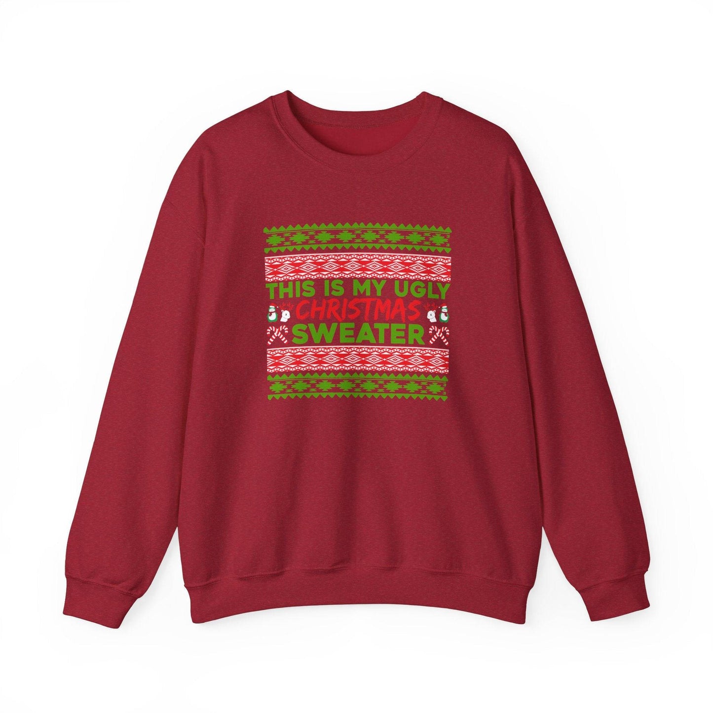 Ugly Christmas Sweater Sweatshirt - Funny Holiday Sweater for Parties - Goateez Style