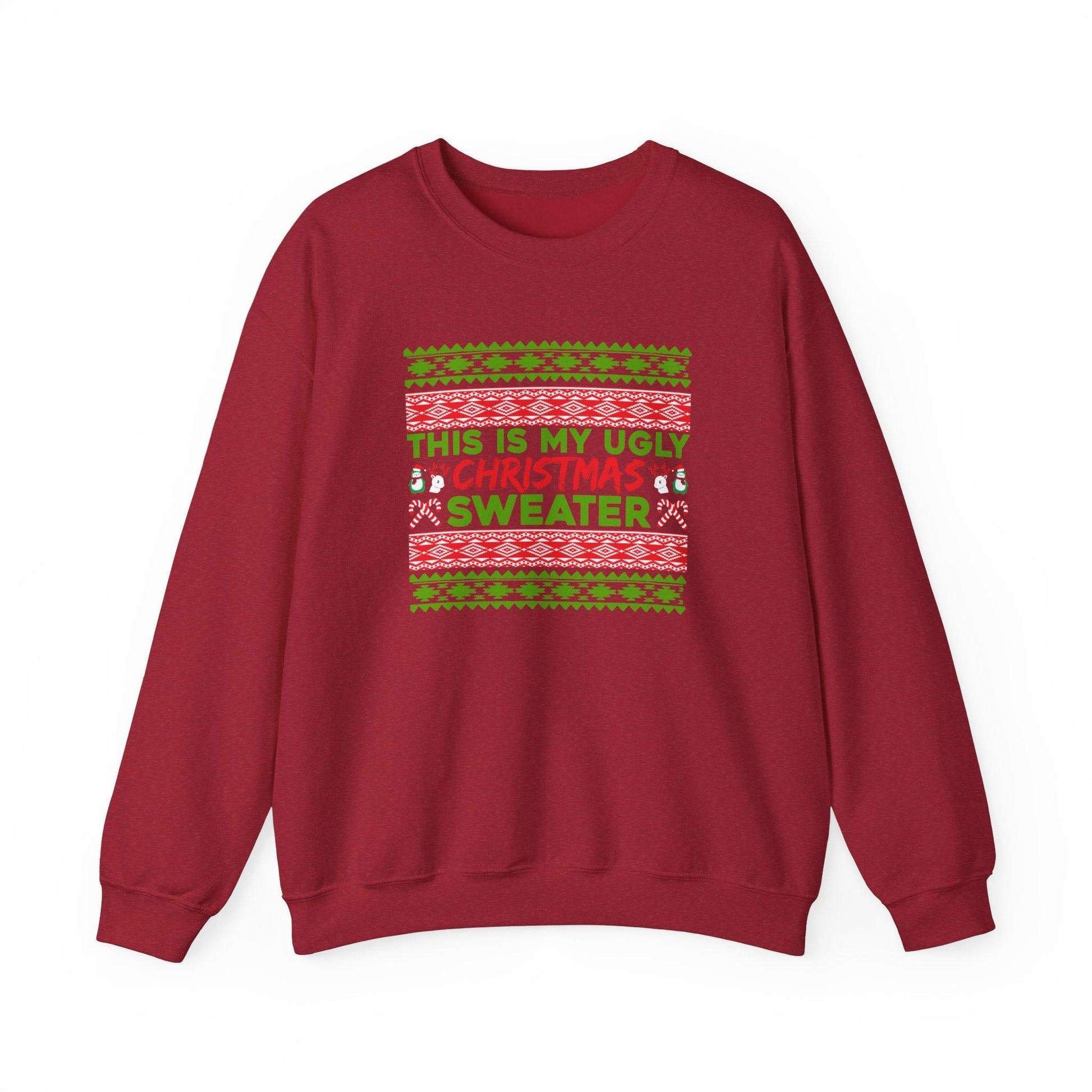 Ugly Christmas Sweater Sweatshirt - Funny Holiday Sweater for Parties - Goateez Style