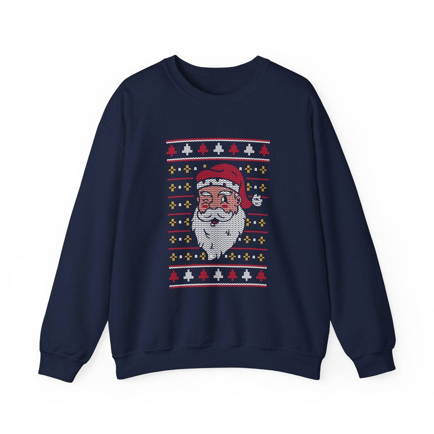 Ugly Sweater Santa Christmas Sweatshirt Funny Holiday Gift - Goateez Style