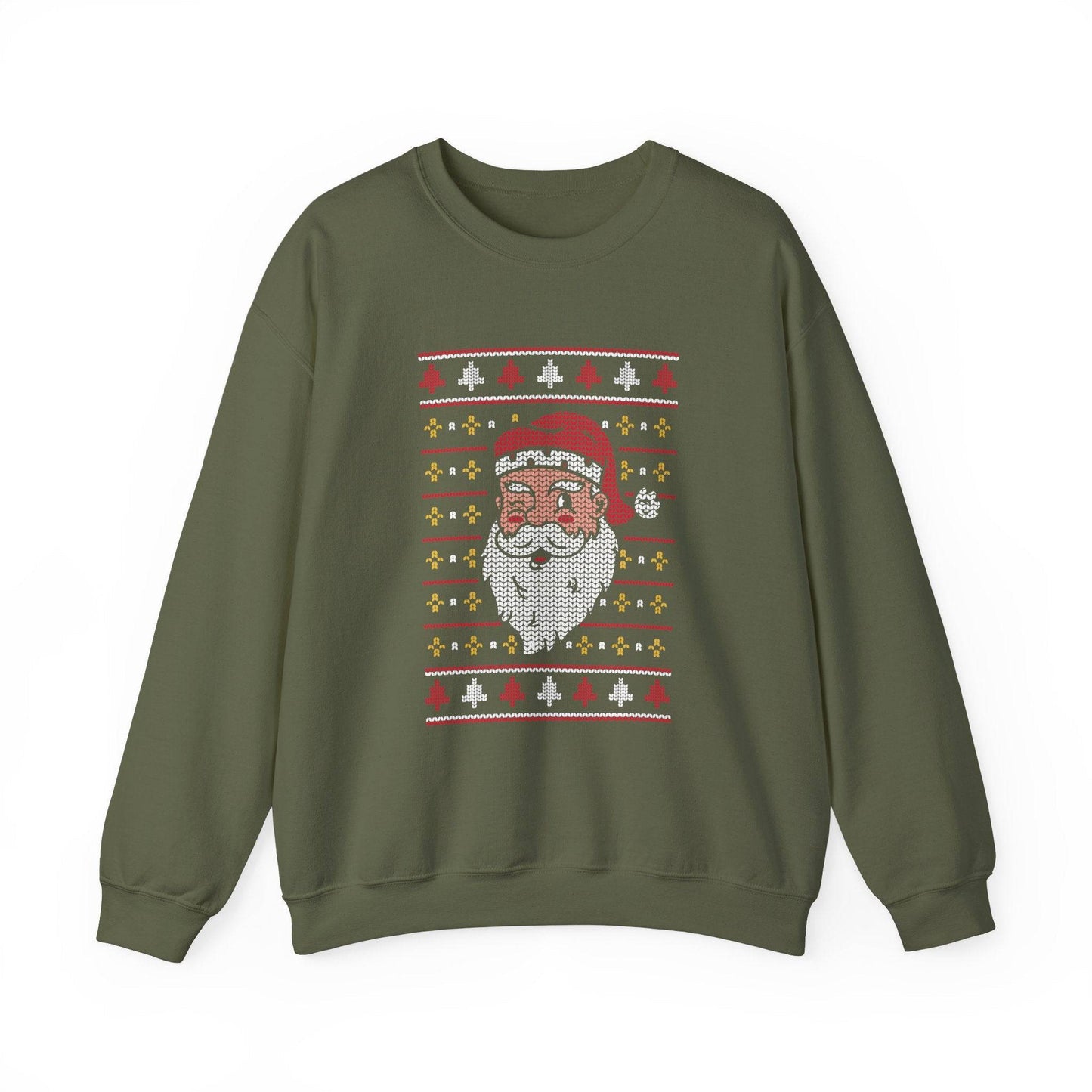 Ugly Sweater Santa Christmas Sweatshirt Funny Holiday Gift - Goateez Style