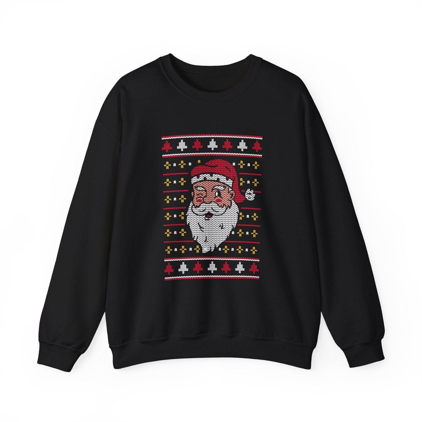 Ugly Sweater Santa Christmas Sweatshirt Funny Holiday Gift - Goateez Style