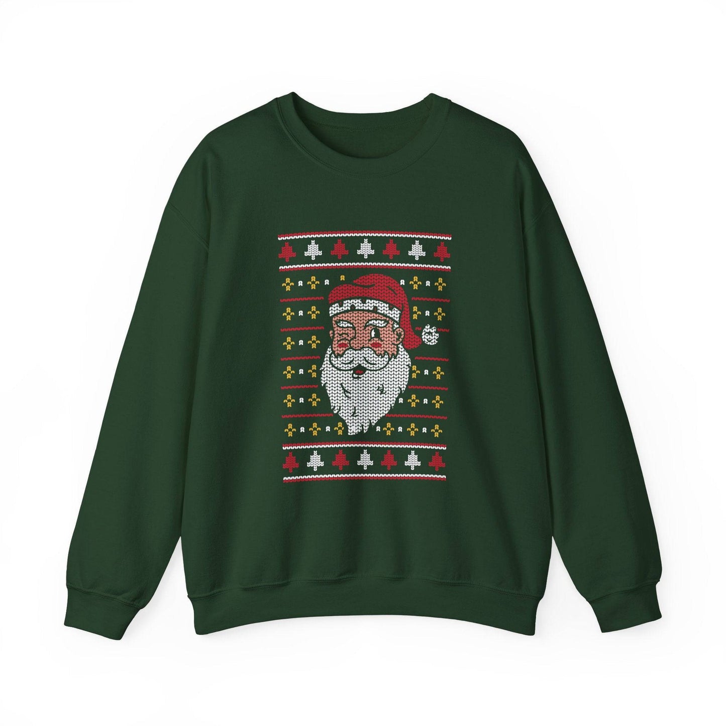 Ugly Sweater Santa Christmas Sweatshirt Funny Holiday Gift - Goateez Style
