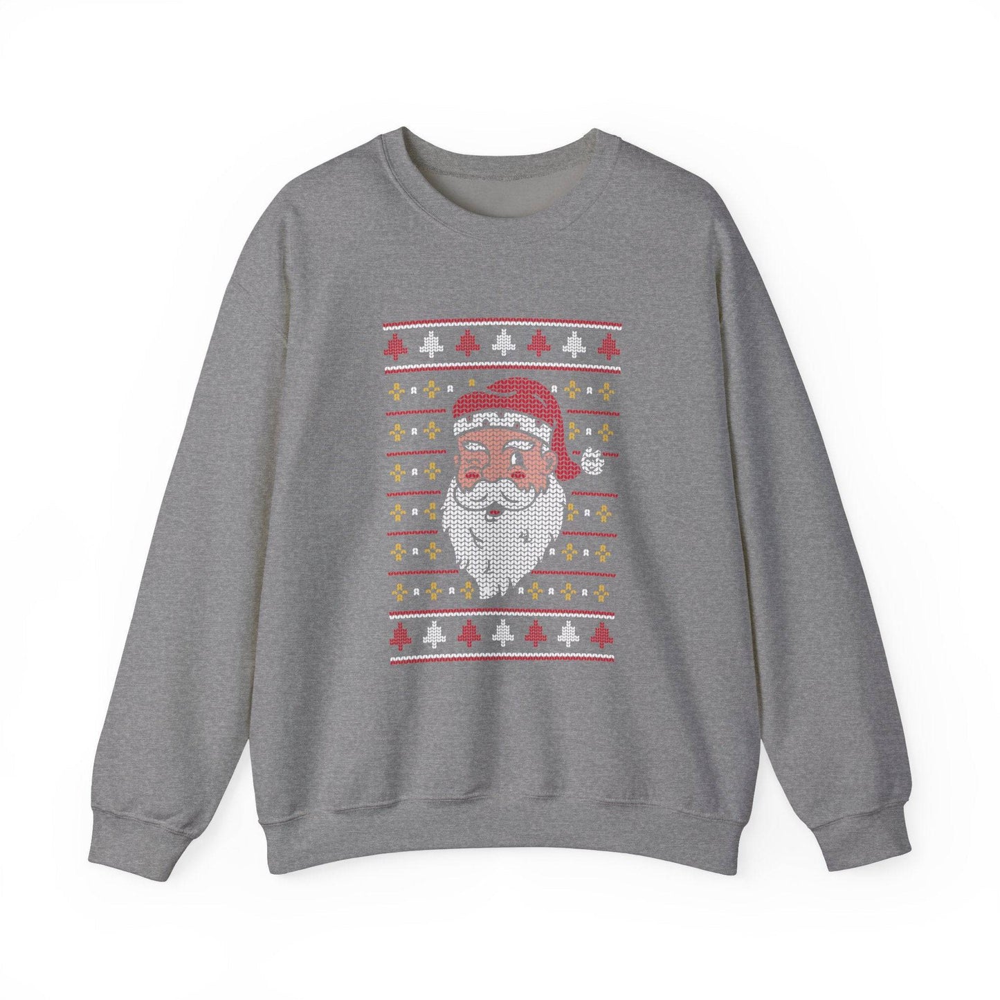Ugly Sweater Santa Christmas Sweatshirt Funny Holiday Gift - Goateez Style