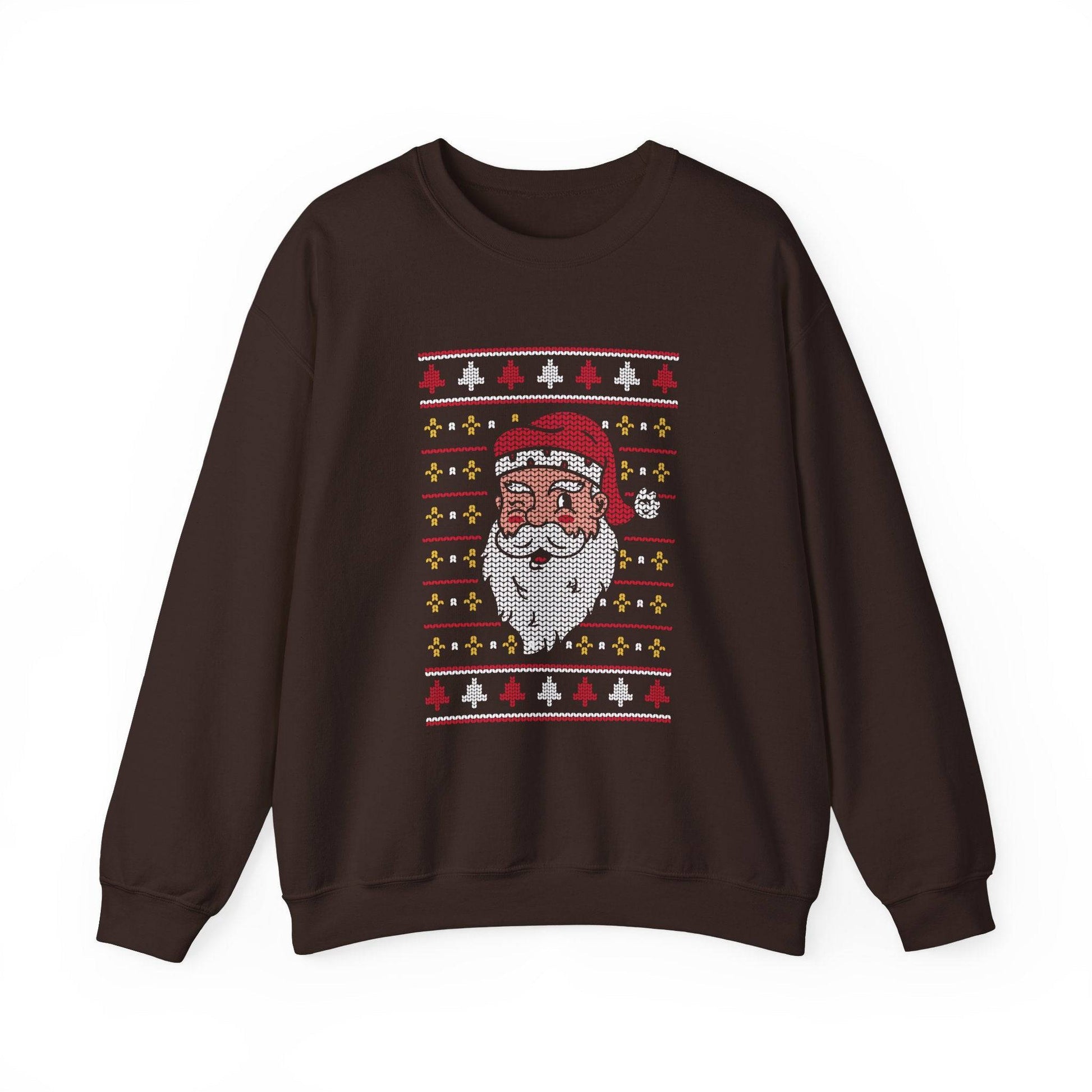Ugly Sweater Santa Christmas Sweatshirt Funny Holiday Gift - Goateez Style
