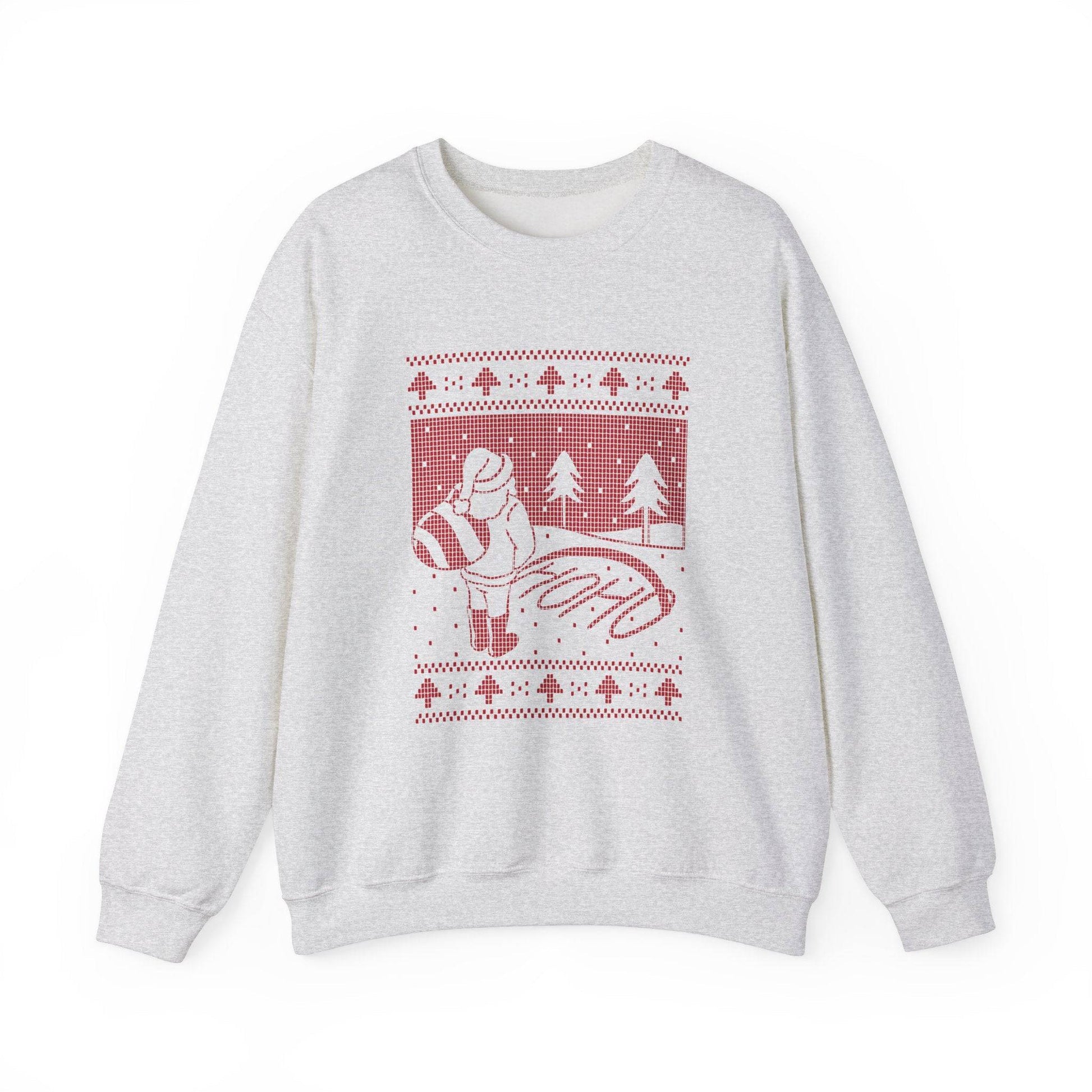 Ugly Sweater Santa Sweatshirt - Funny Christmas Ho Ho Ho Design - Goateez Style