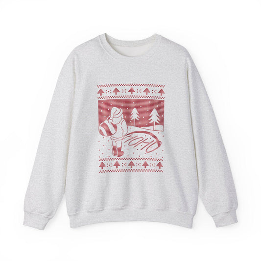 Ugly Sweater Santa Sweatshirt - Funny Christmas Ho Ho Ho Design - Goateez Style
