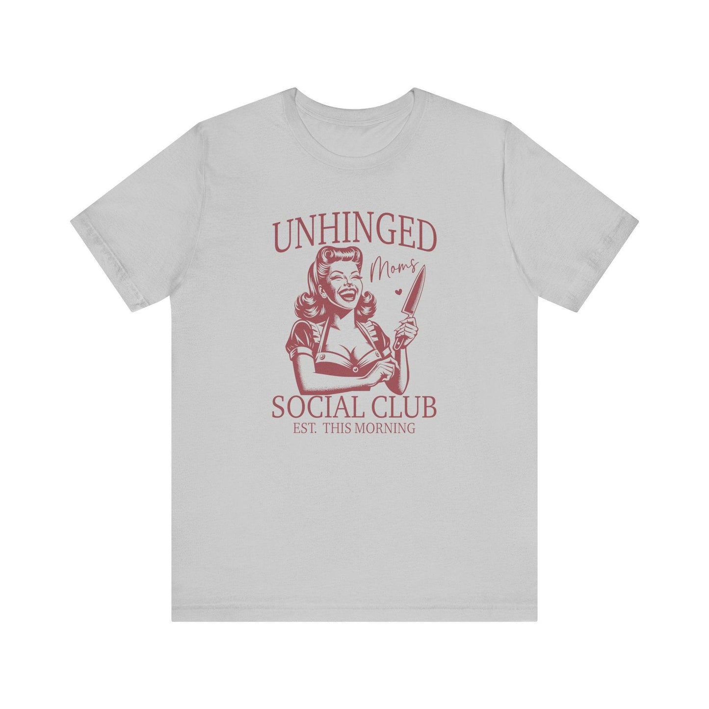 Unhinged Moms Social Club T-Shirt - Retro Humor Graphic Tee - Goateez Style