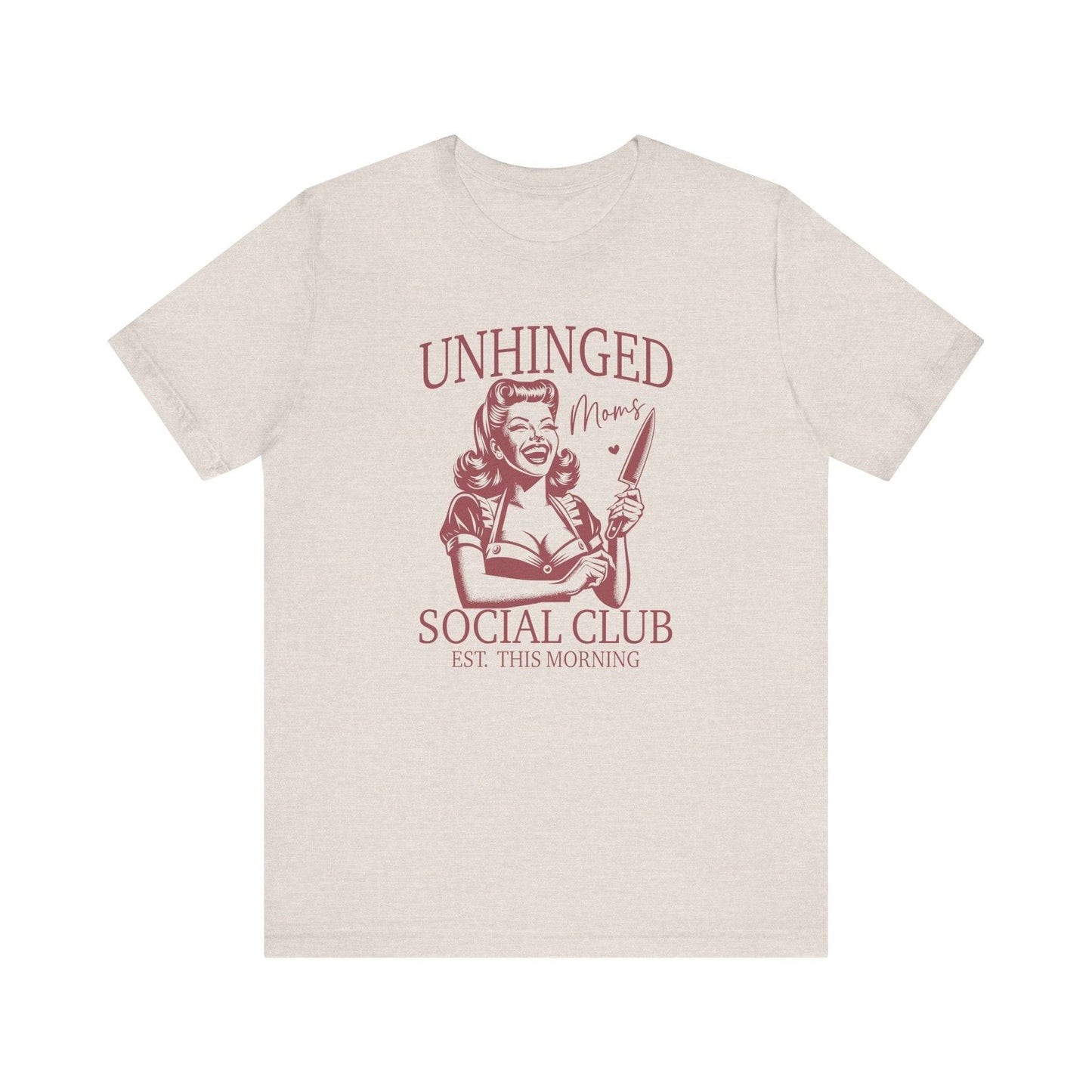 Unhinged Moms Social Club T-Shirt - Retro Humor Graphic Tee - Goateez Style