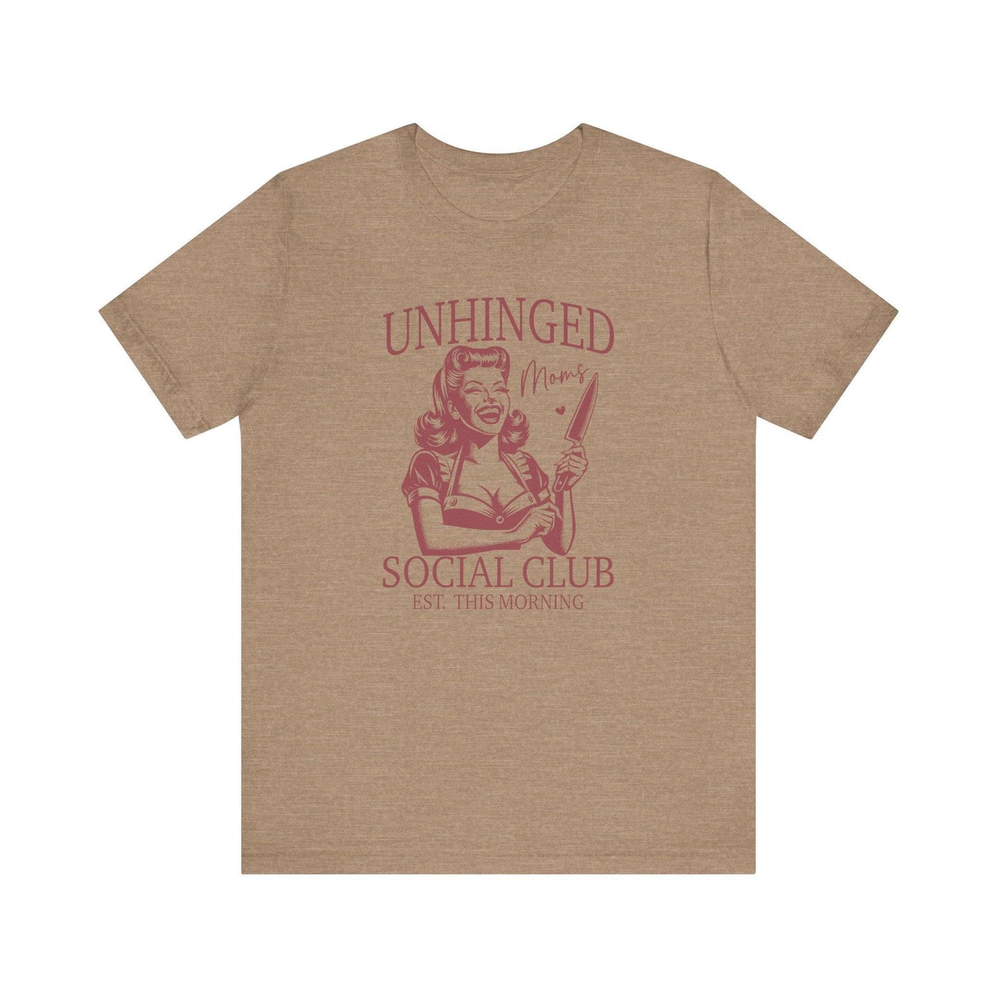 Unhinged Moms Social Club T-Shirt - Retro Humor Graphic Tee - Goateez Style