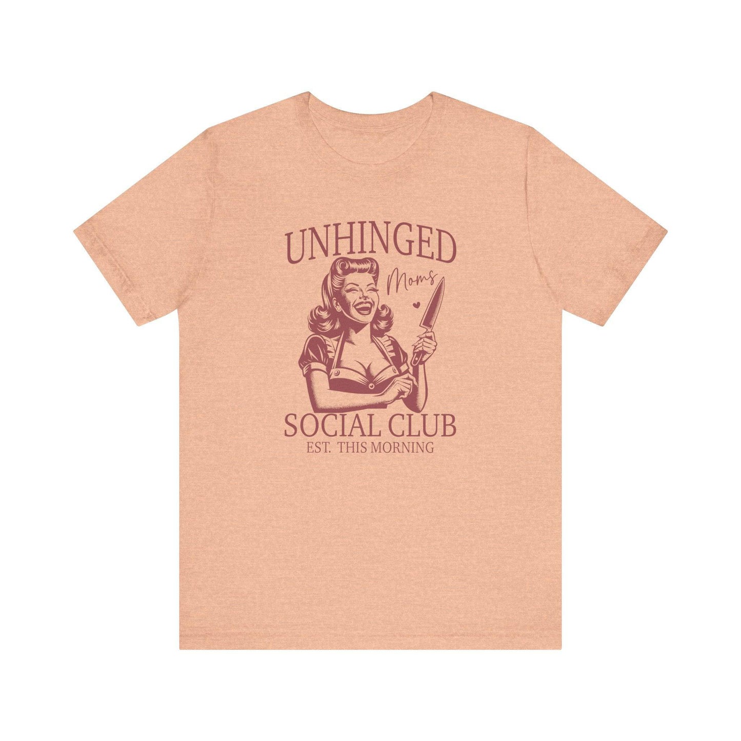 Unhinged Moms Social Club T-Shirt - Retro Humor Graphic Tee - Goateez Style