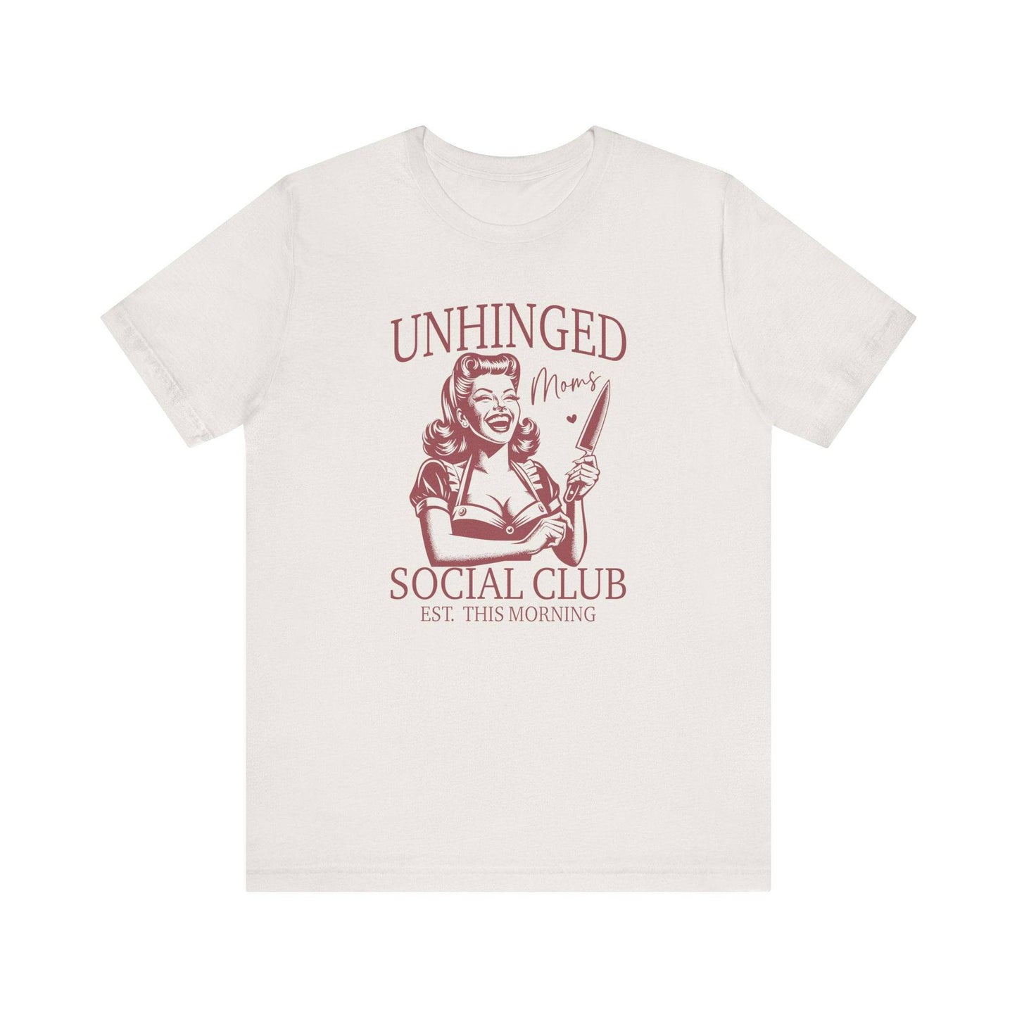 Unhinged Moms Social Club T-Shirt - Retro Humor Graphic Tee - Goateez Style