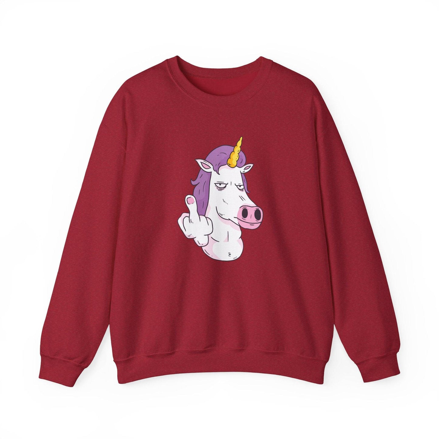 Unicorn Middle Finger Funny Sarcastic Sweatshirt - Goateez Style