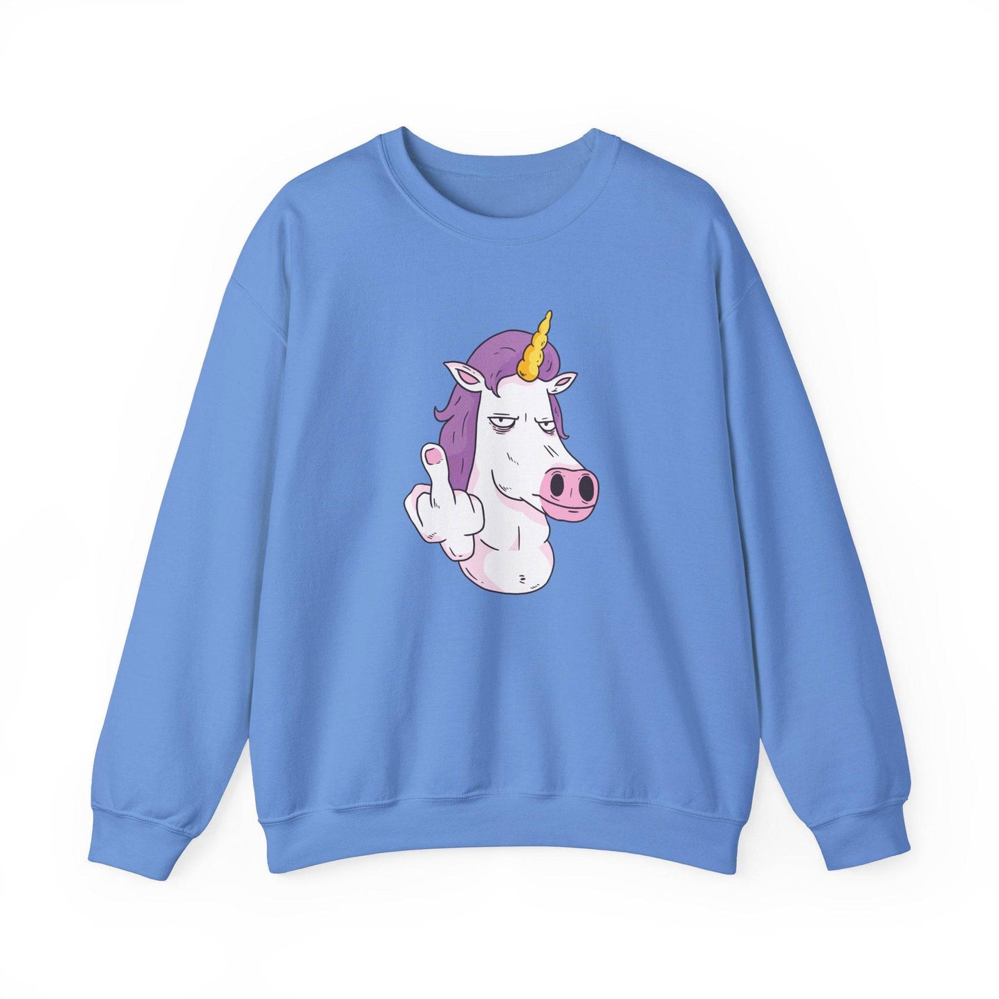 Unicorn Middle Finger Funny Sarcastic Sweatshirt - Goateez Style