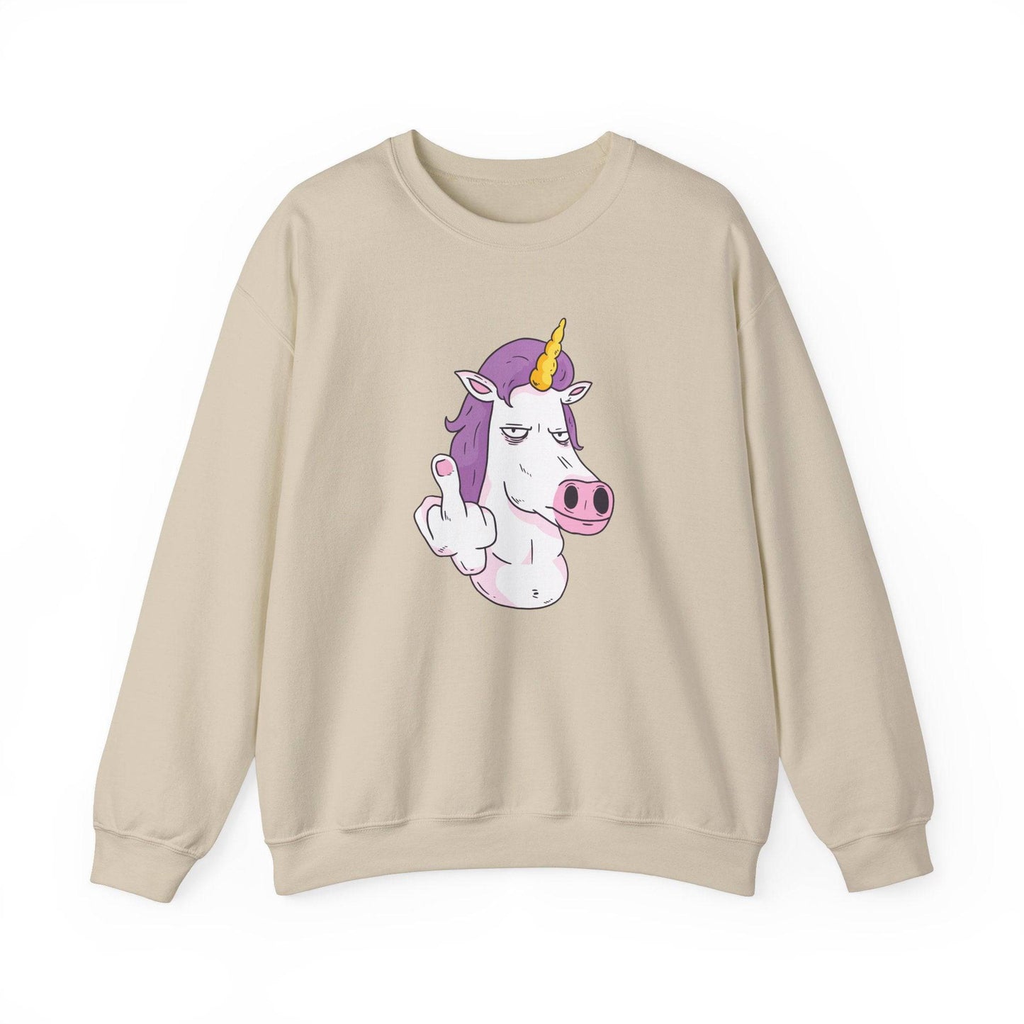 Unicorn Middle Finger Funny Sarcastic Sweatshirt - Goateez Style