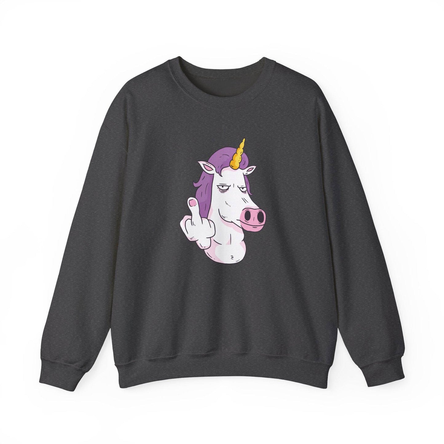 Unicorn Middle Finger Funny Sarcastic Sweatshirt - Goateez Style