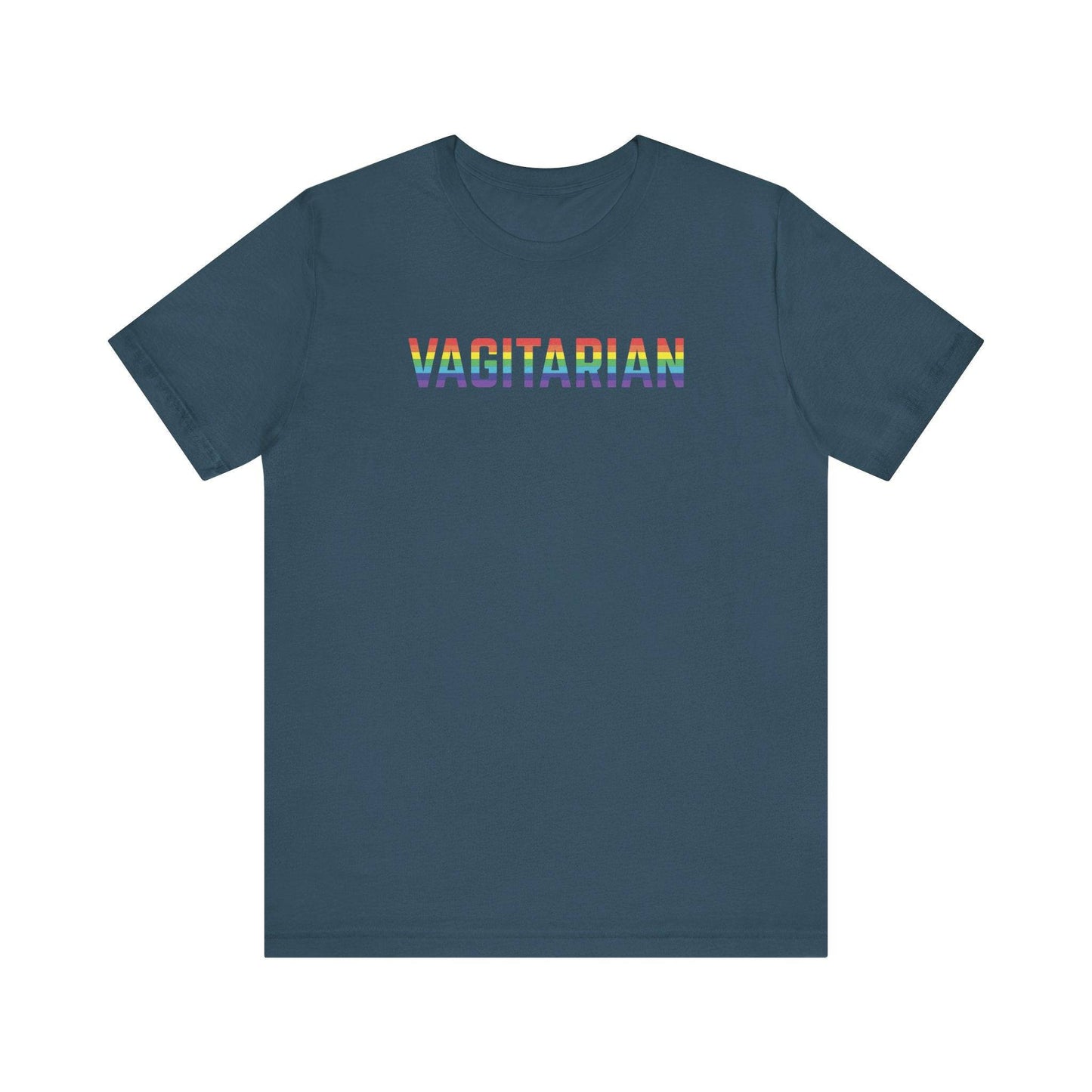 Vagitarian Funny Lesbian Pride T-Shirt - Goateez Style