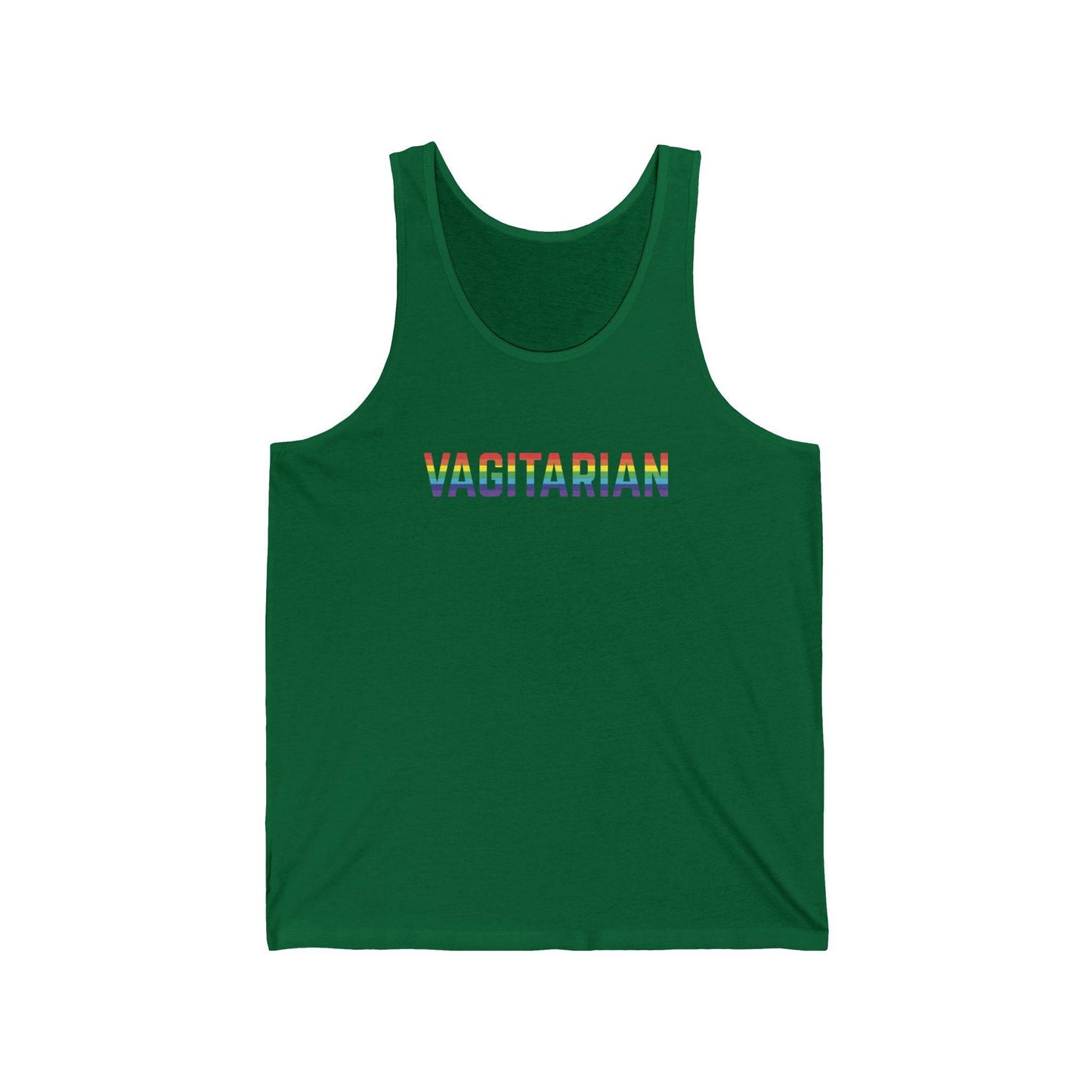 Vagitarian Funny Pride Tank Top - Fun LGBTQ Statement Apparel - Goateez Style