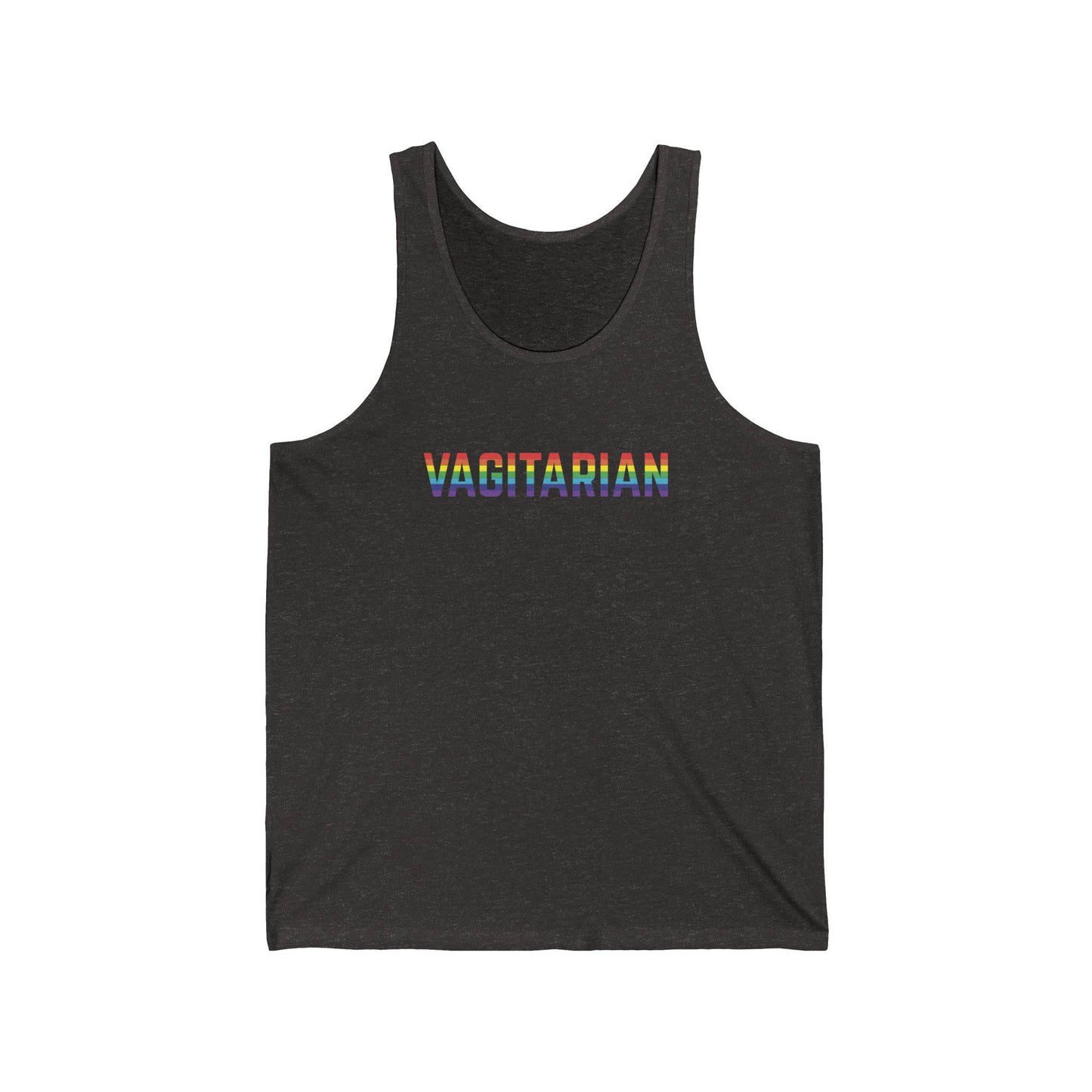 Vagitarian Funny Pride Tank Top - Fun LGBTQ Statement Apparel - Goateez Style