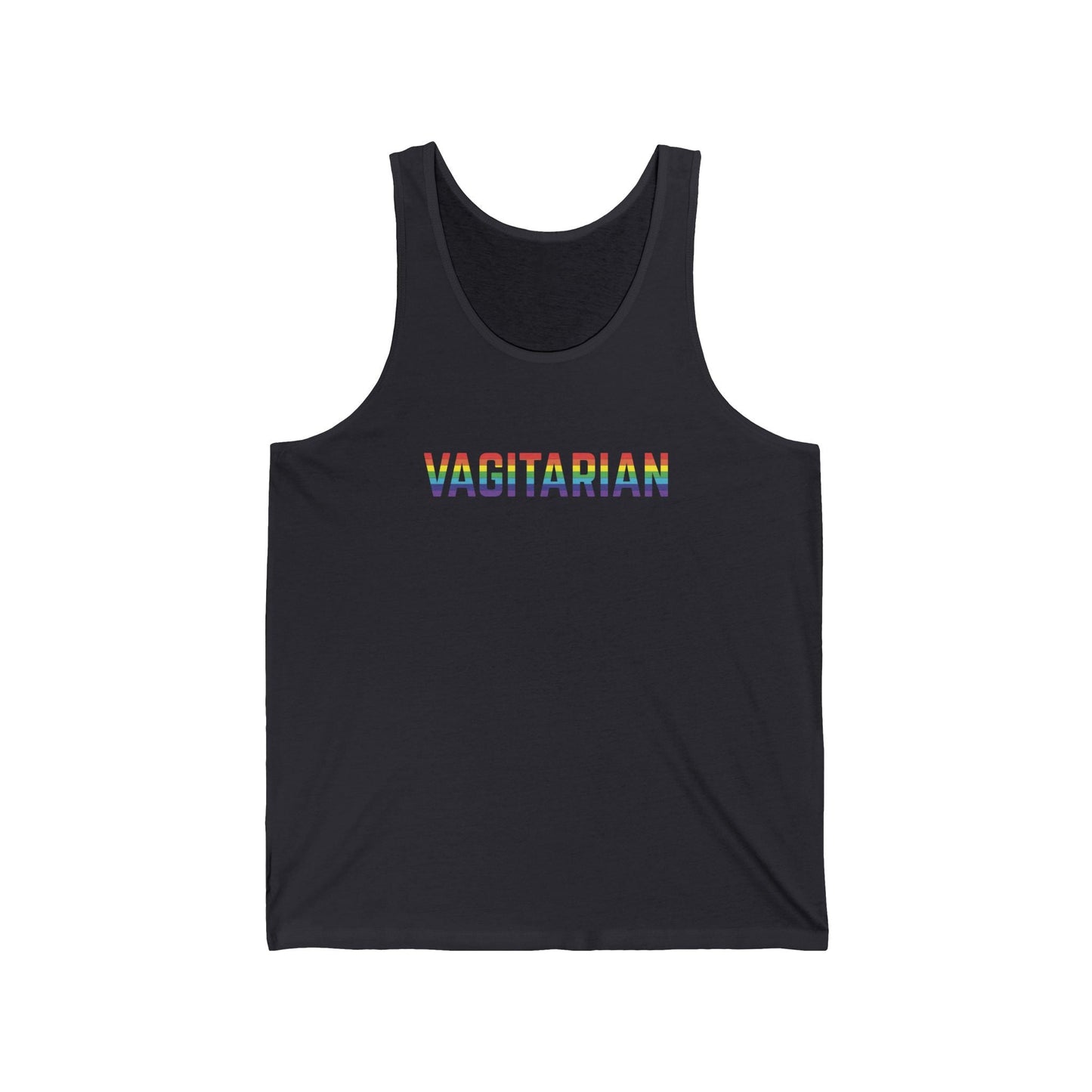 Vagitarian Funny Pride Tank Top - Fun LGBTQ Statement Apparel - Goateez Style