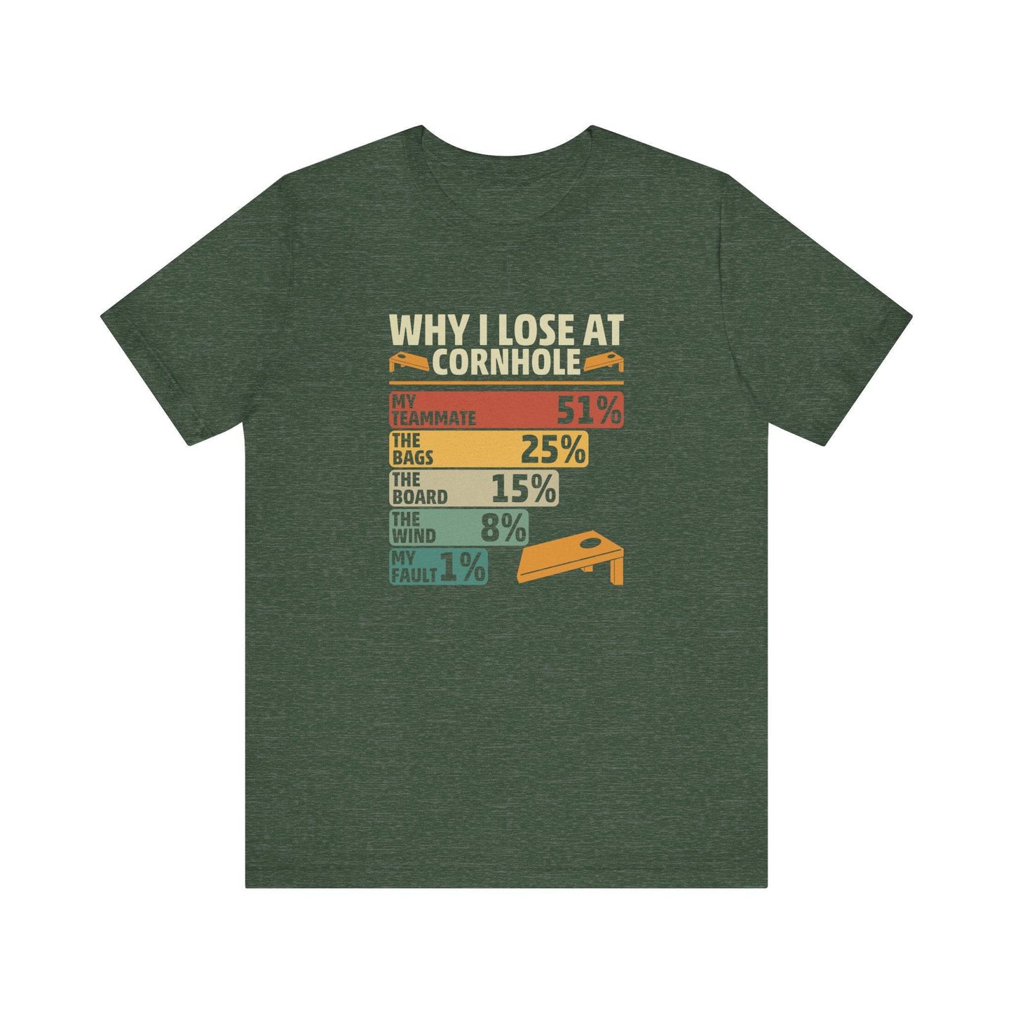 Why I Lose at Cornhole - Funny Excuses T-Shirt - Goateez Style