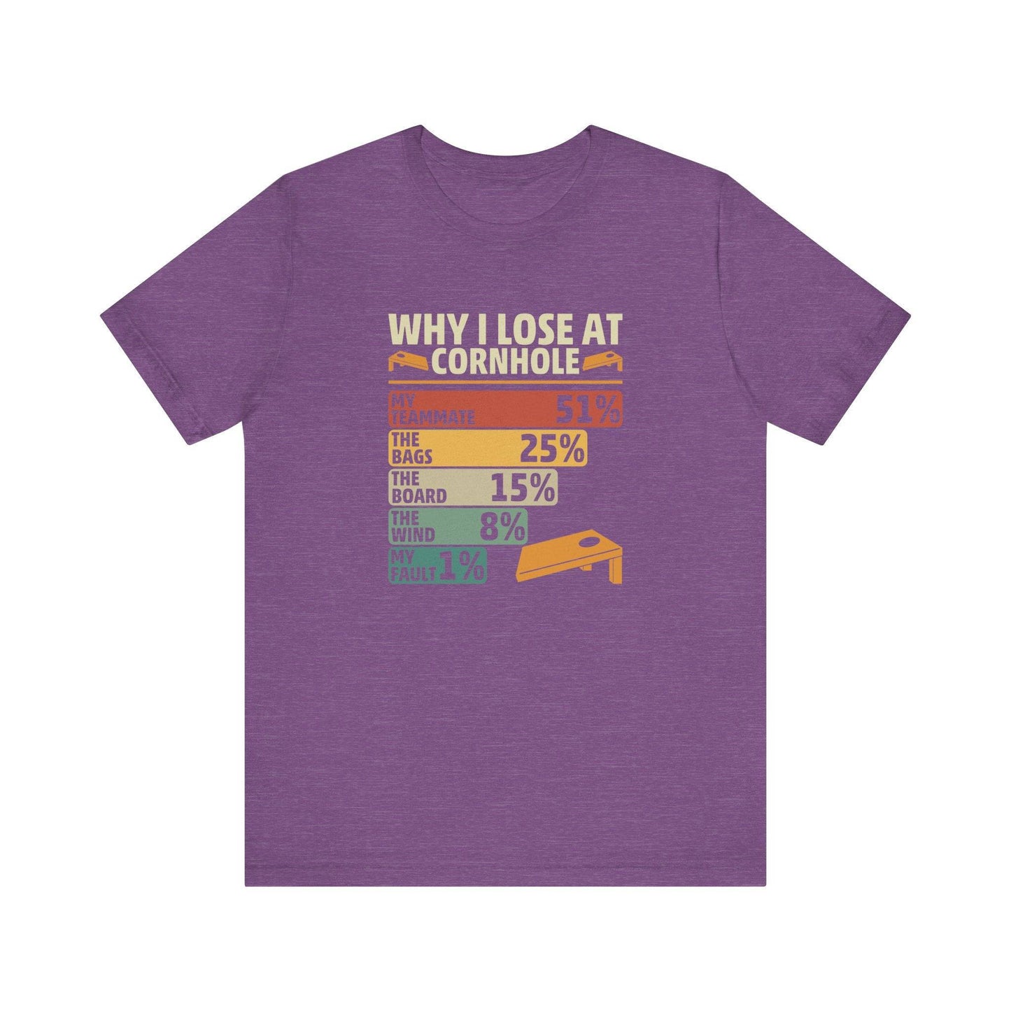 Why I Lose at Cornhole - Funny Excuses T-Shirt - Goateez Style