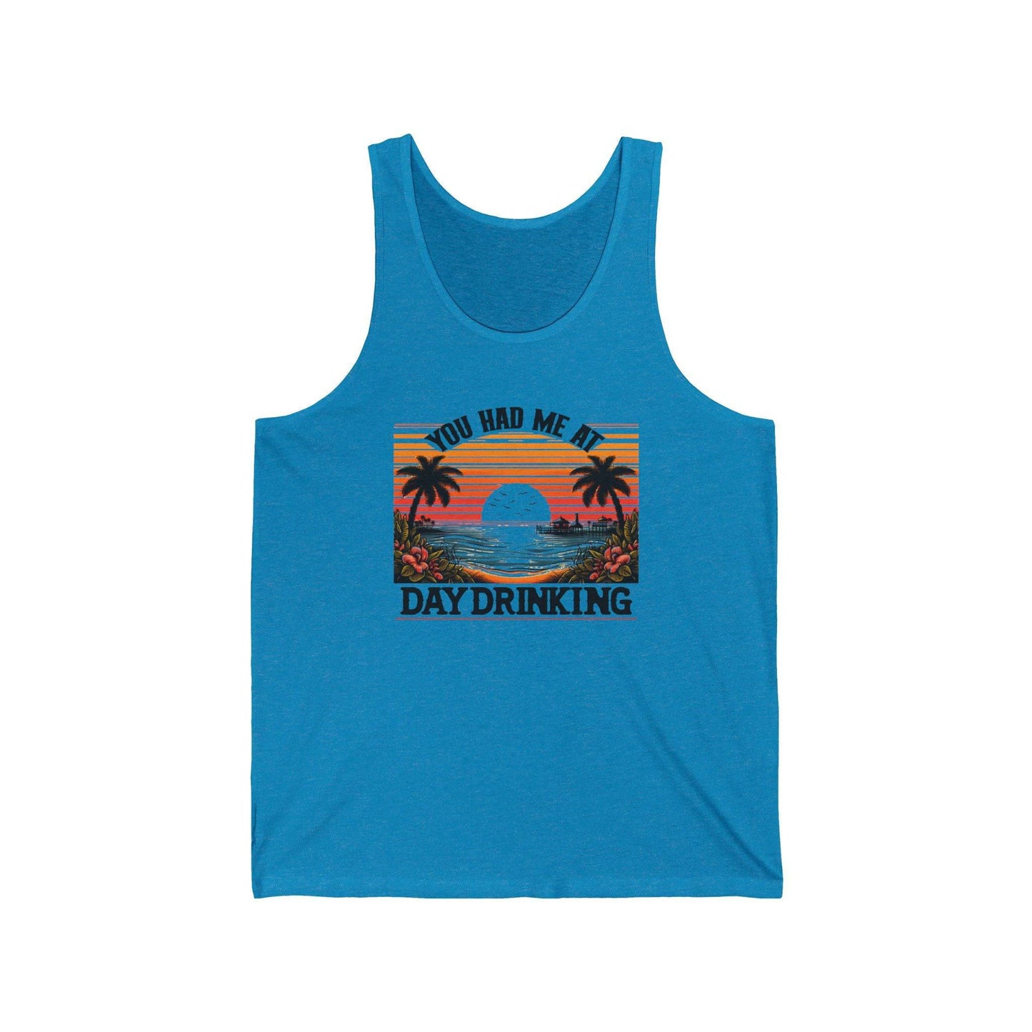 You Had Me at Day Drinking Tank Top - Fun Summer Beach Shirt - Goateez Style