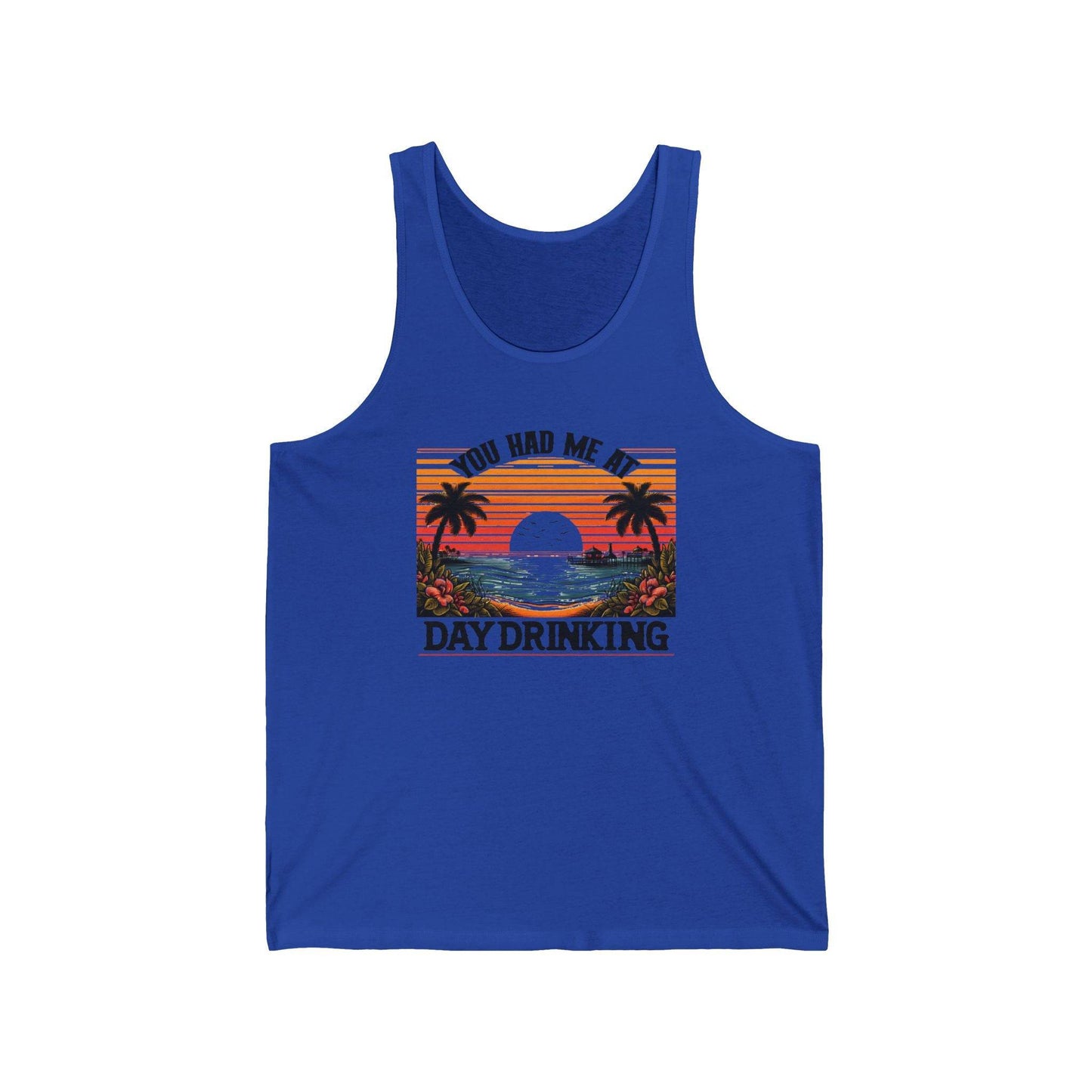 You Had Me at Day Drinking Tank Top - Fun Summer Beach Shirt - Goateez Style